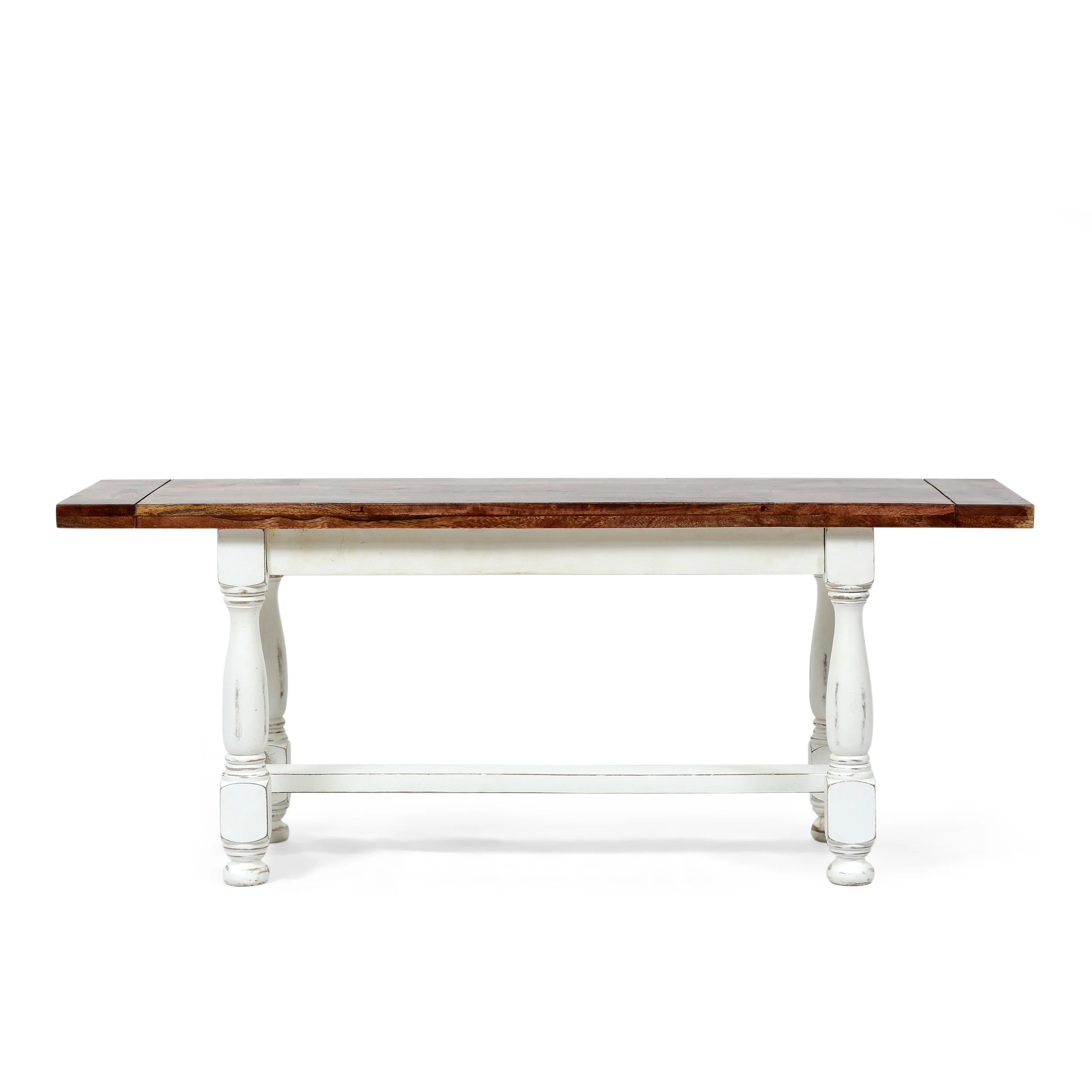 Floretta Handcrafted Rustic 2 Toned Mango Wood Coffee Table - furnishings