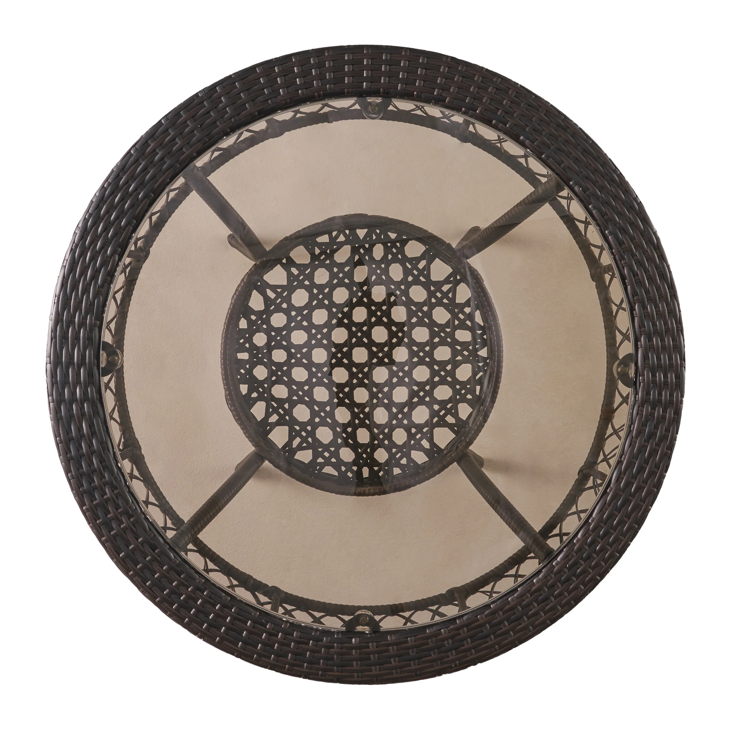 Clementine Outdoor Multibrown Wicker 5pc Dining Set - furnishings