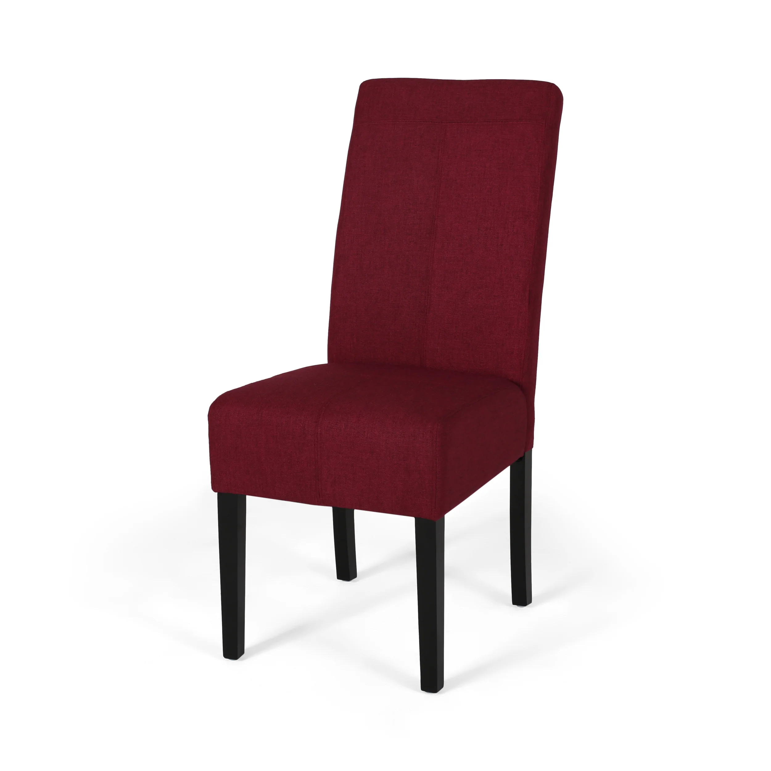 Raphael Wooden Dining Chairs (Set of 2), Deep Red and Dark Brown Finish - furnishings