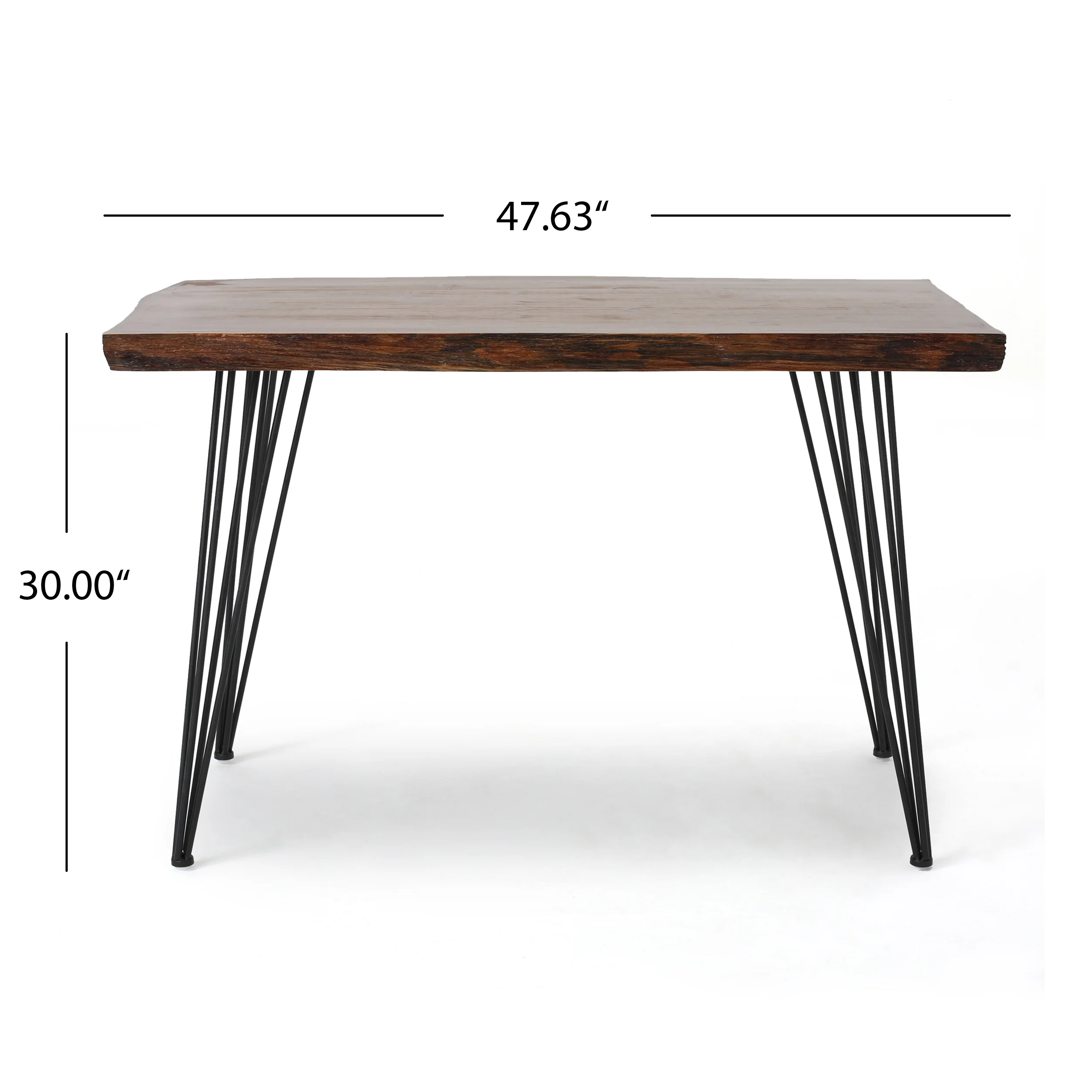 Regent Natural Finish Firwood Faux Live Edge Desk - furnishings