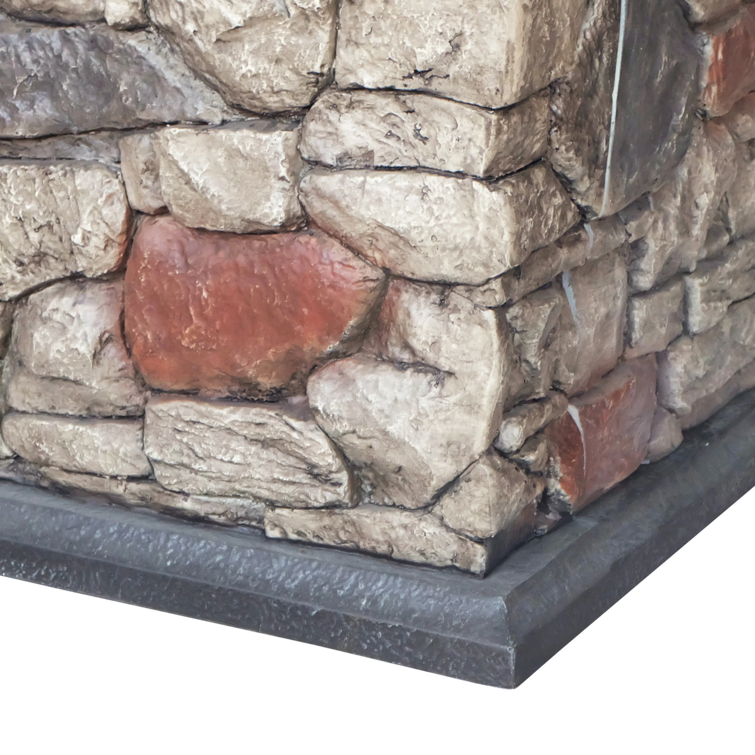 Alyna Outdoor Stone Finished Square Fire Pit - 40000 BTU - furnishings