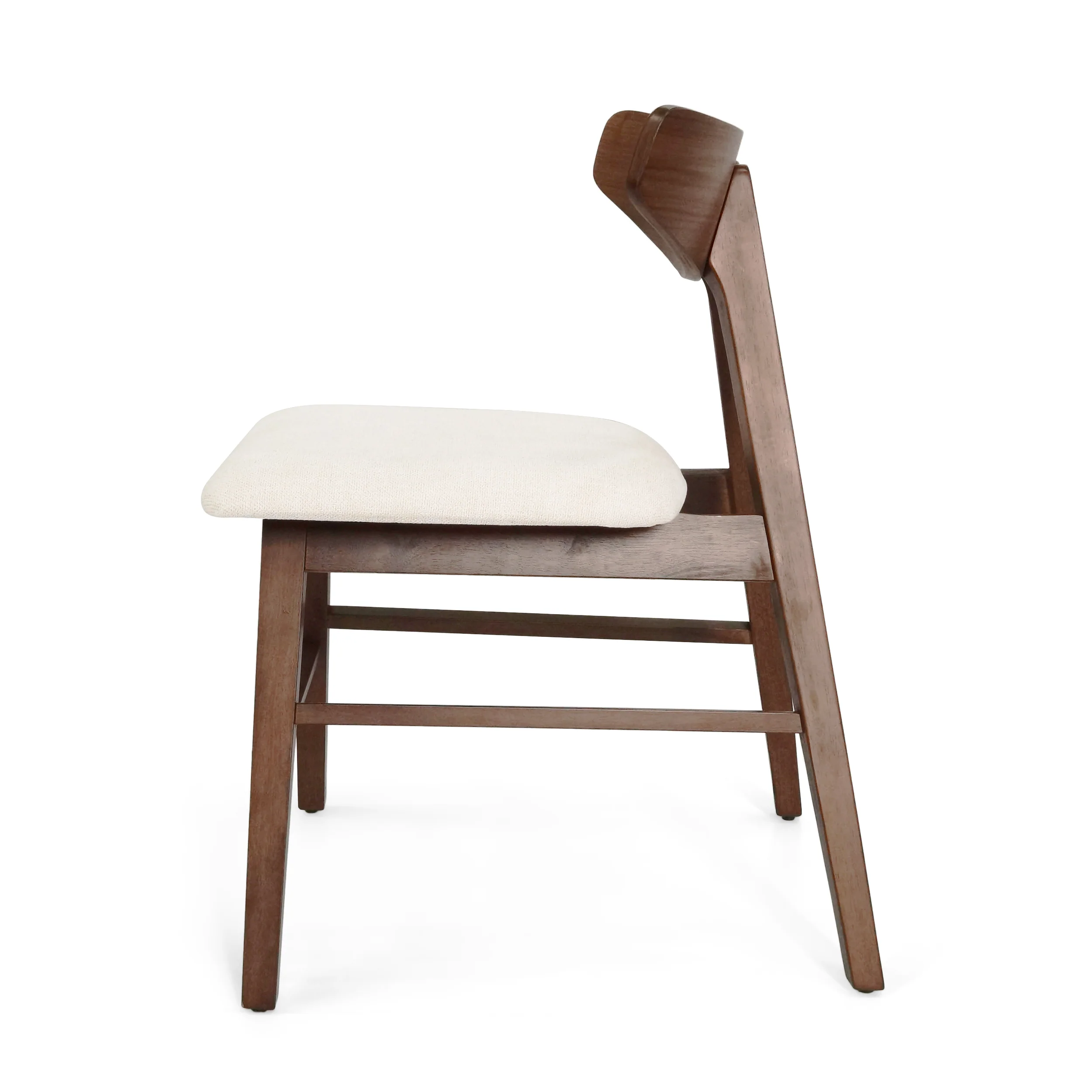 Sunapee Mid Century Modern Fabric Upholstered Wood Dining Chairs, Set of 2 - furnishings