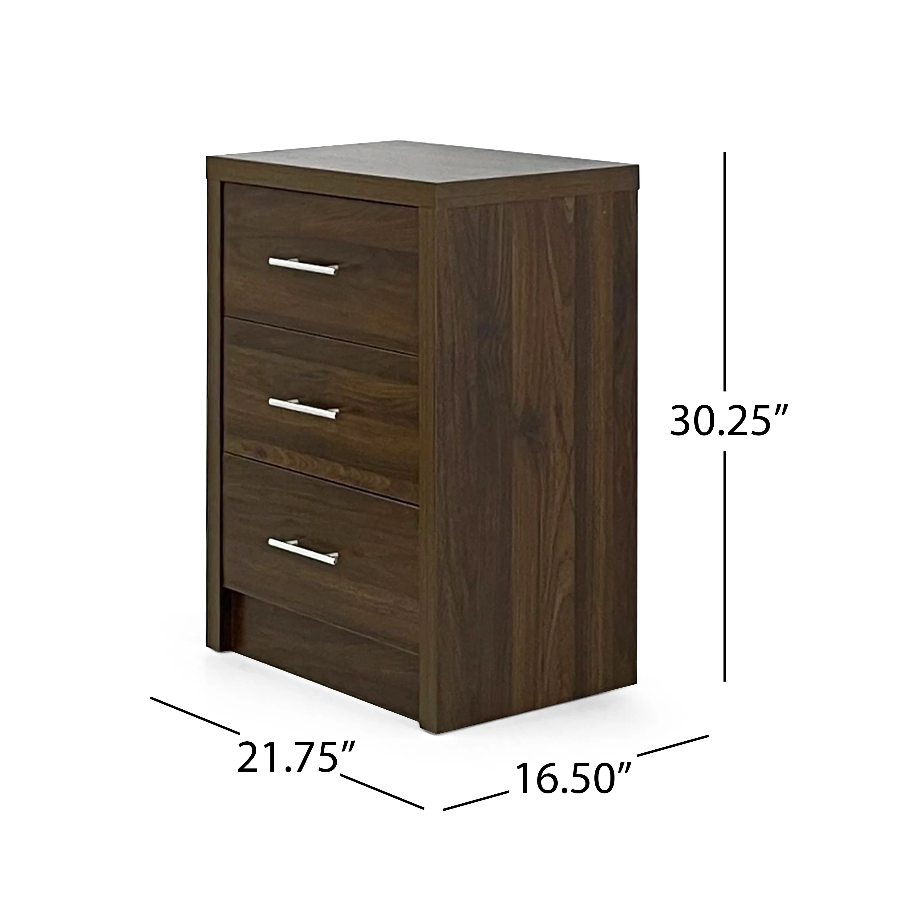 Marlette Modern Faux Wood 3 Drawer Chest - furnishings