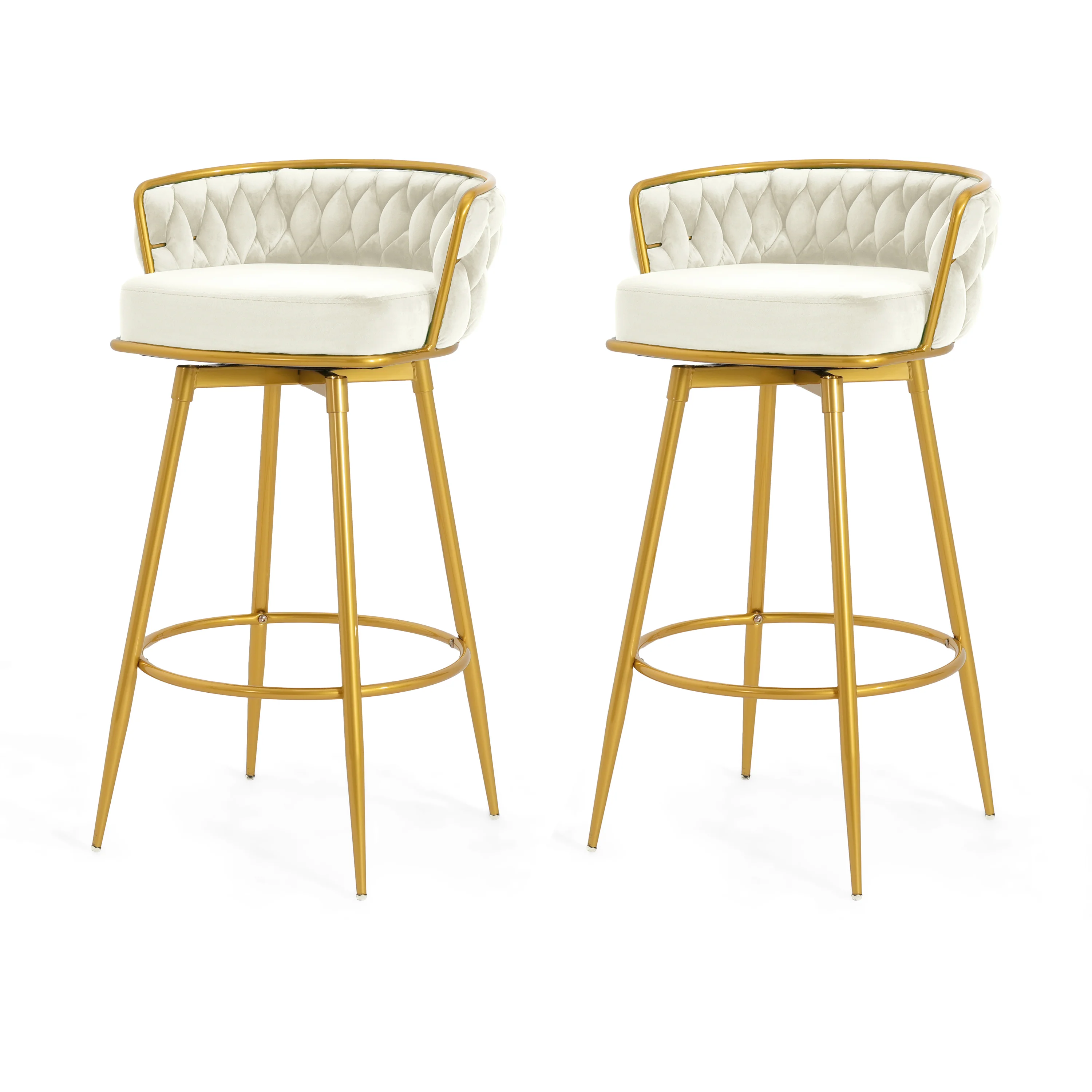 Flufy Modern Rubberwood Upholstered Dining Chairs - furnishings