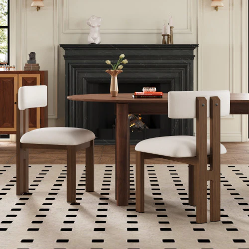 2x Warell Upholstered Luxury Dining Chairs Accent Chairs - furnishings