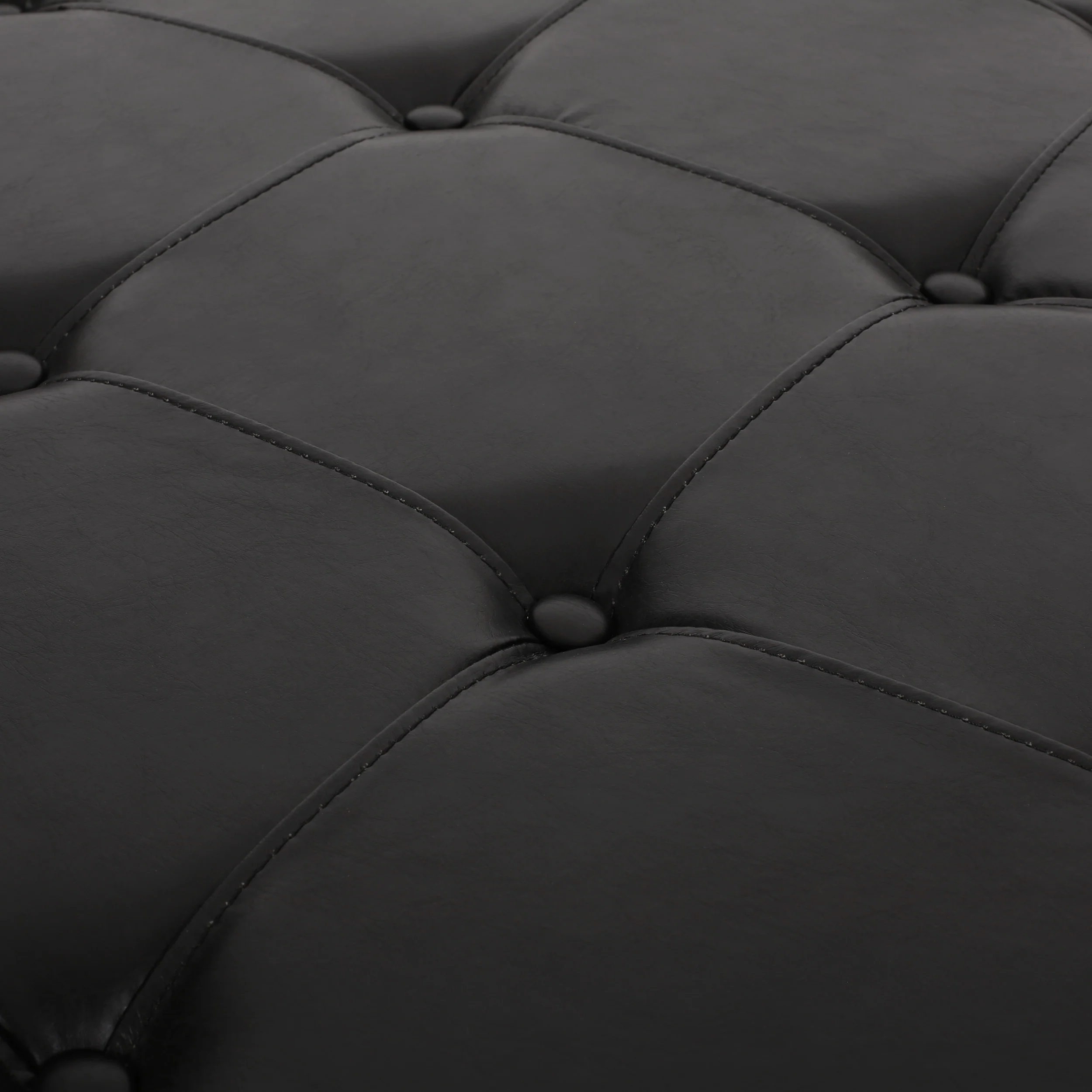 Andrue Contemporary Upholstered Round Ottoman - furnishings