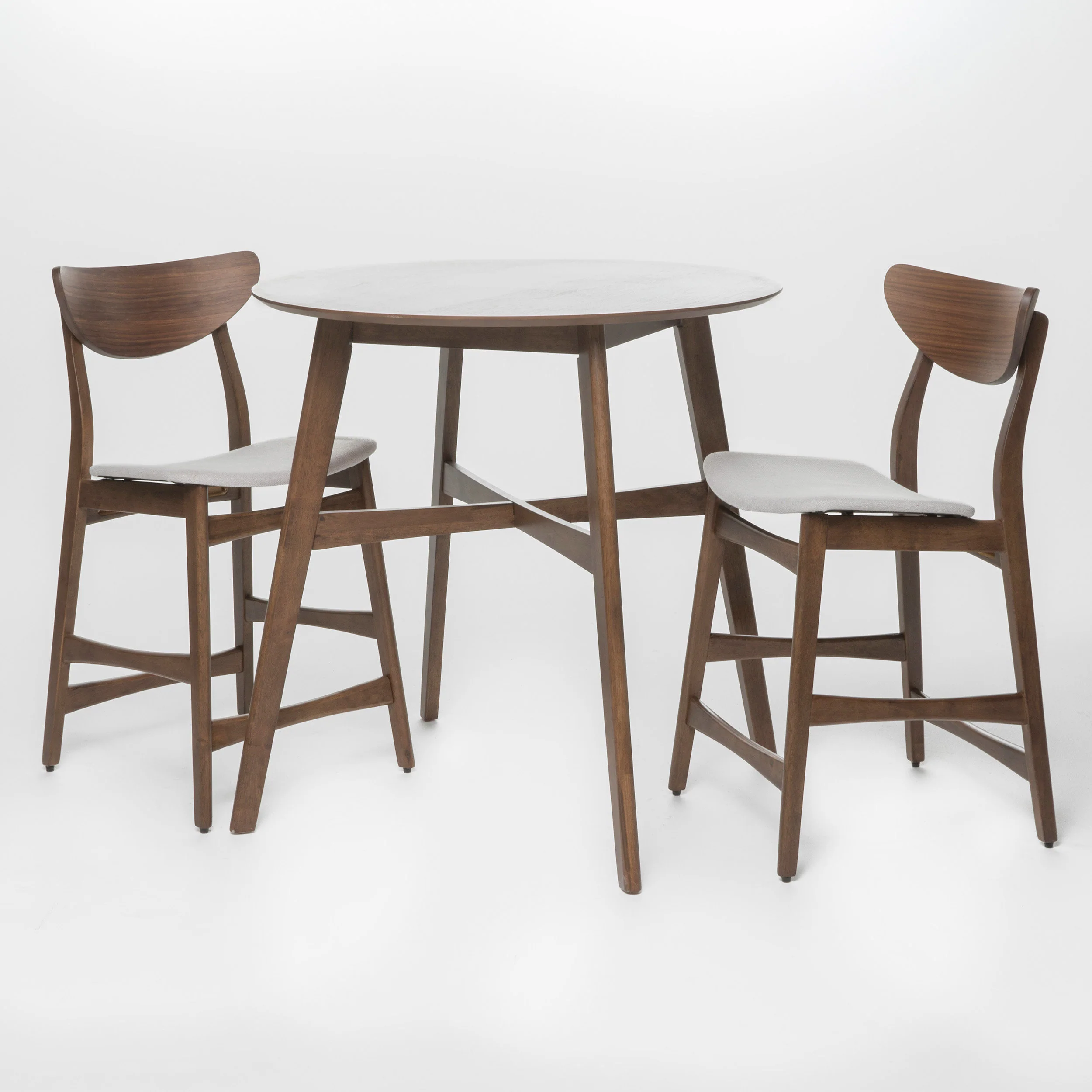 Helen Dark Fabric/ Wood Finish Counter Height Dining Set - furnishings
