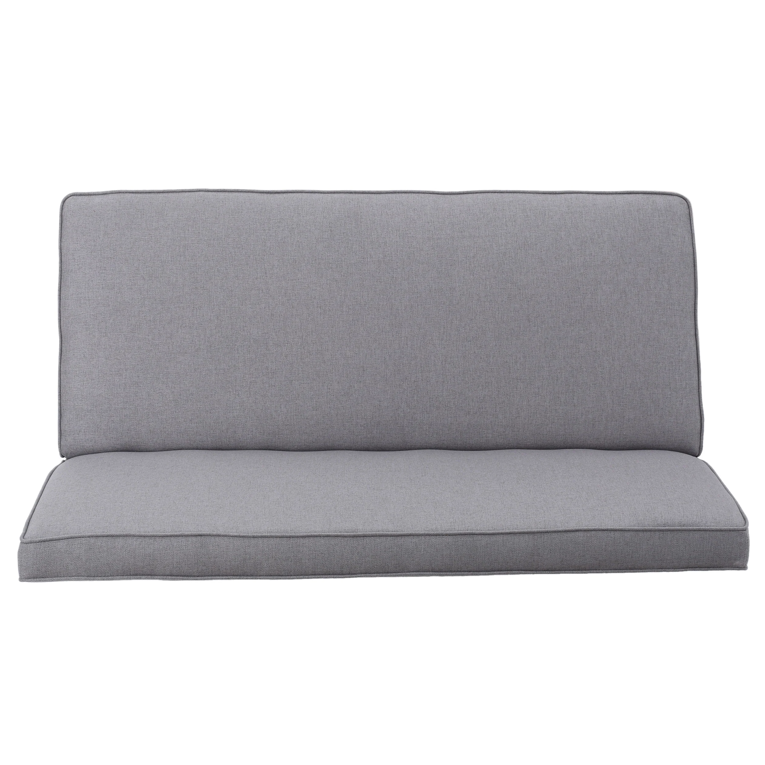 Charlotte Light Grey Fabric Settee - furnishings