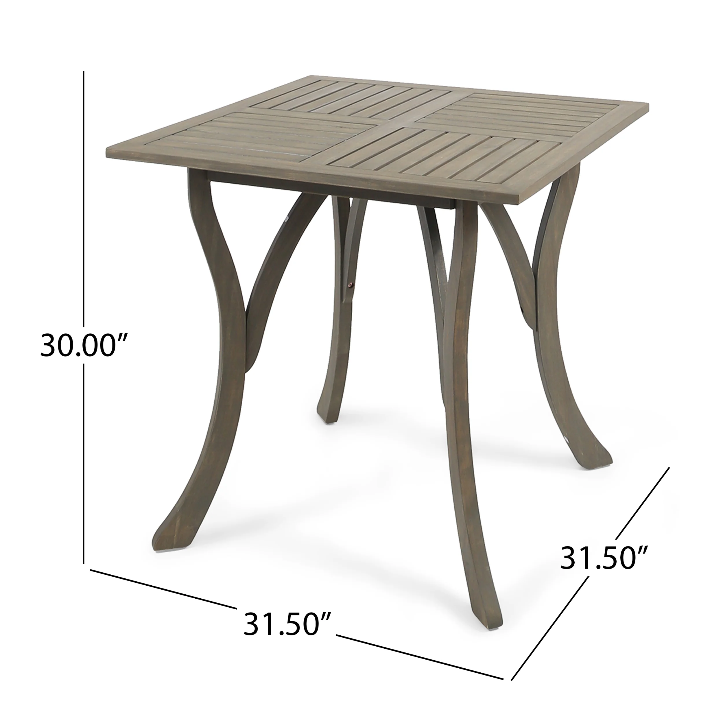 Phoenix Outdoor Acacia 4-Seater Dining Set with Cushions and 32