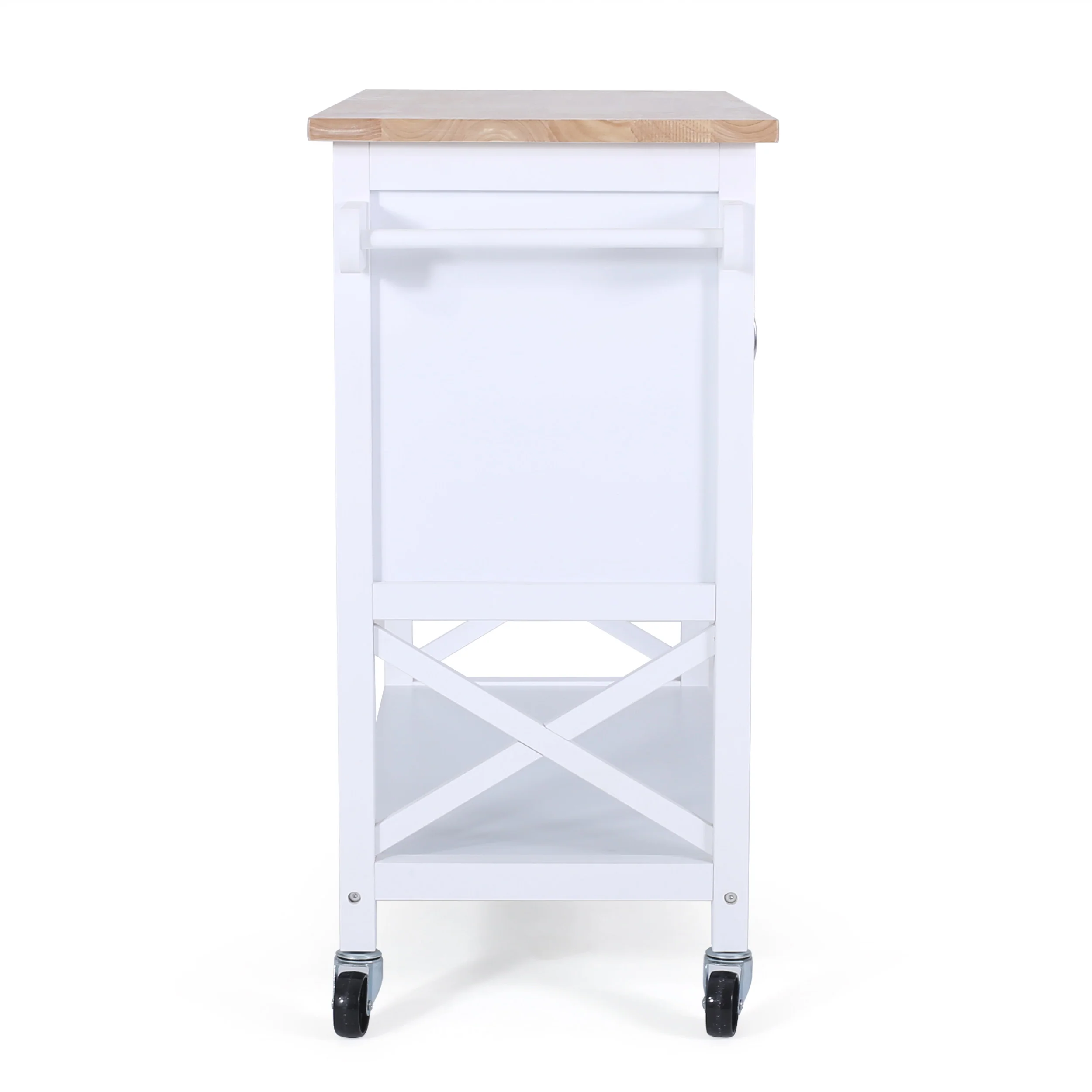 Jalaiyah Farmhouse Kitchen Cart with Wheels - furnishings