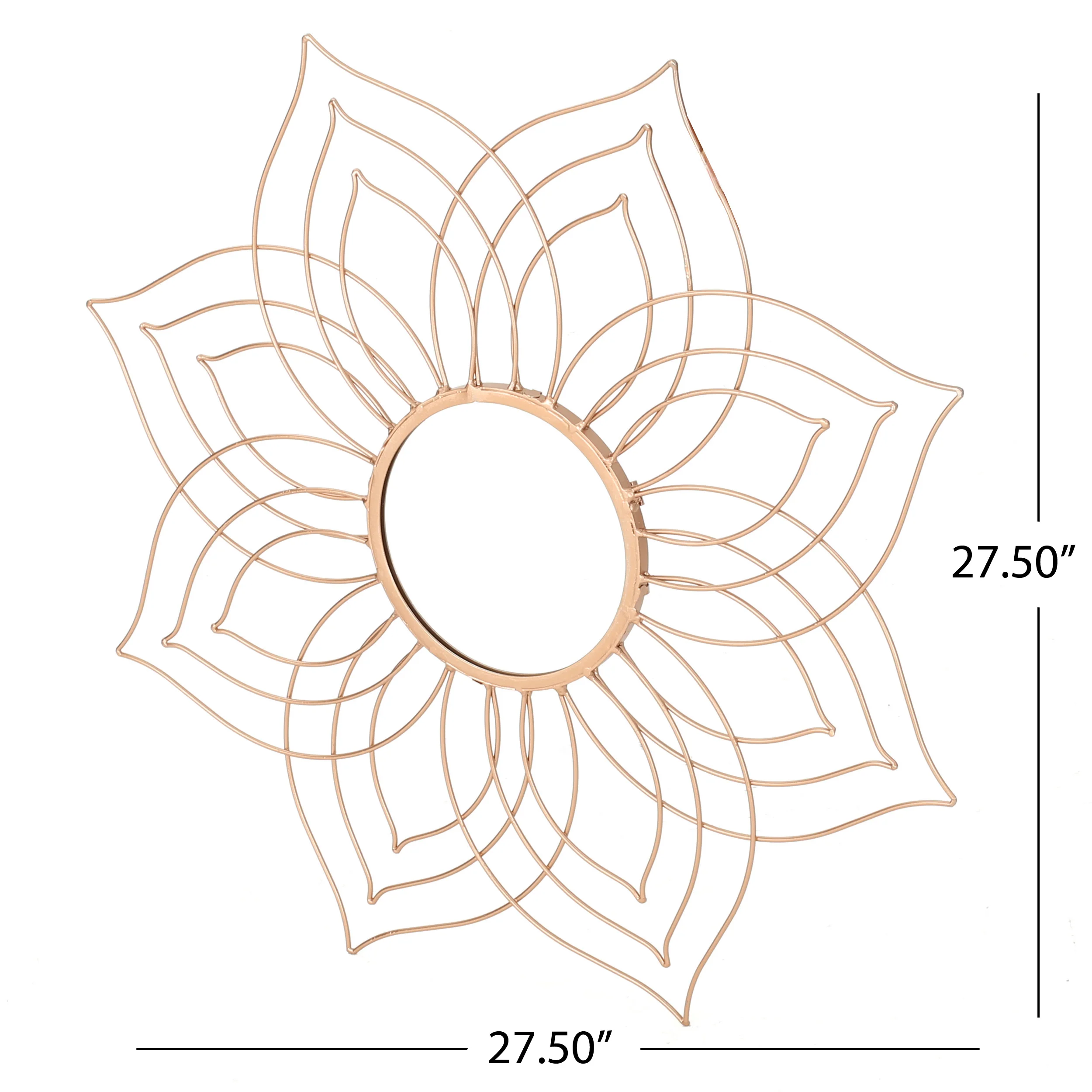 Ophelia Floral Finished Wall Mirror - furnishings