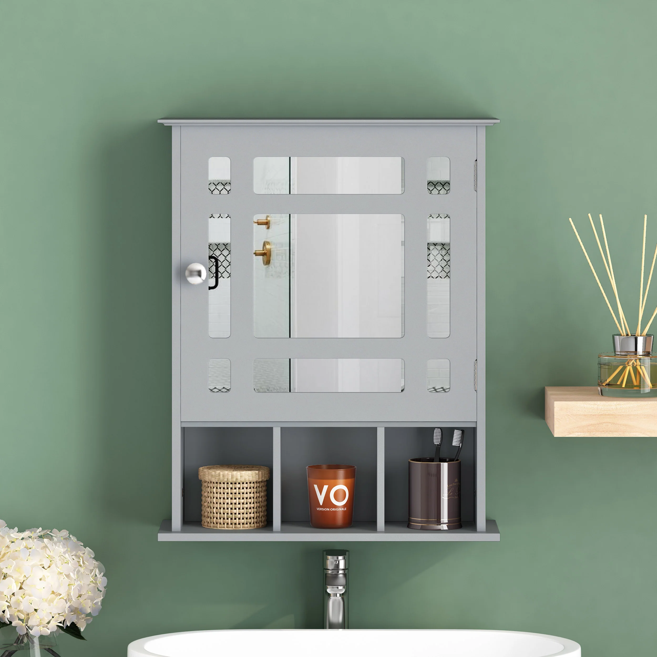 Bavier Modern Medicine Cabinet with Mirror - furnishings