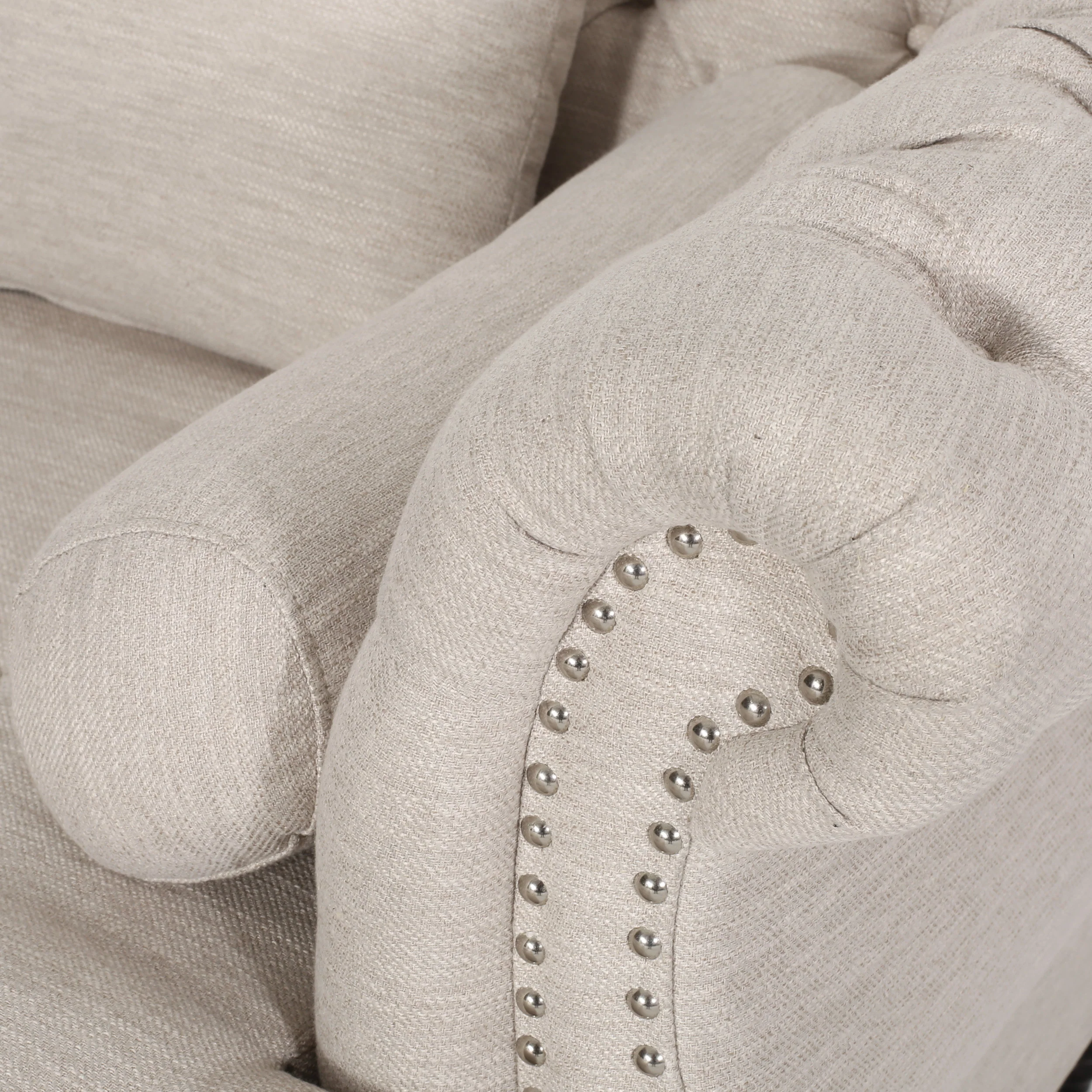 Horeb Contemporary Tufted Double Chaise Lounge with Accent Pillows - furnishings
