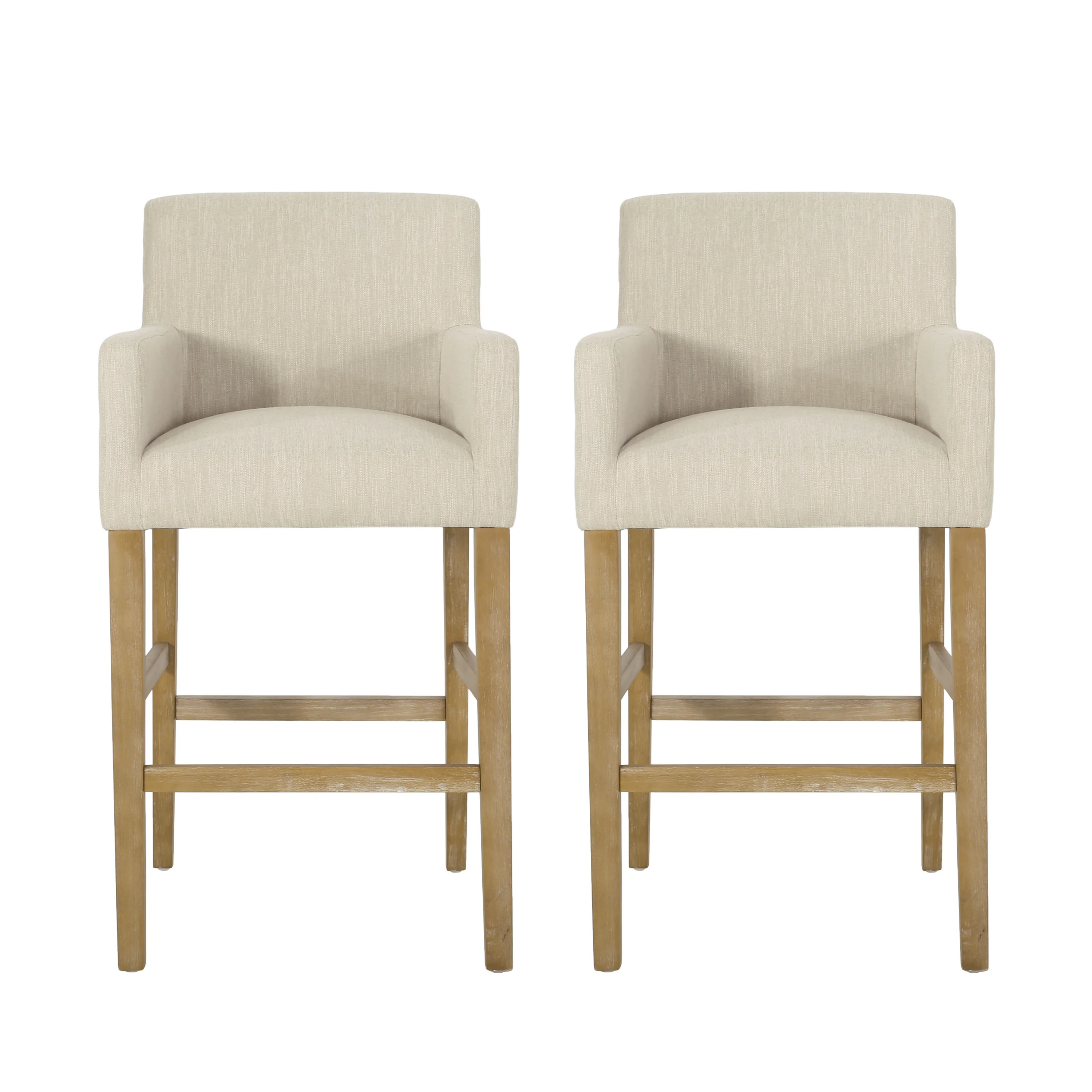 Chaparral Contemporary Fabric Upholstered Wood 30.5 inch Barstools (Set of 2) - furnishings