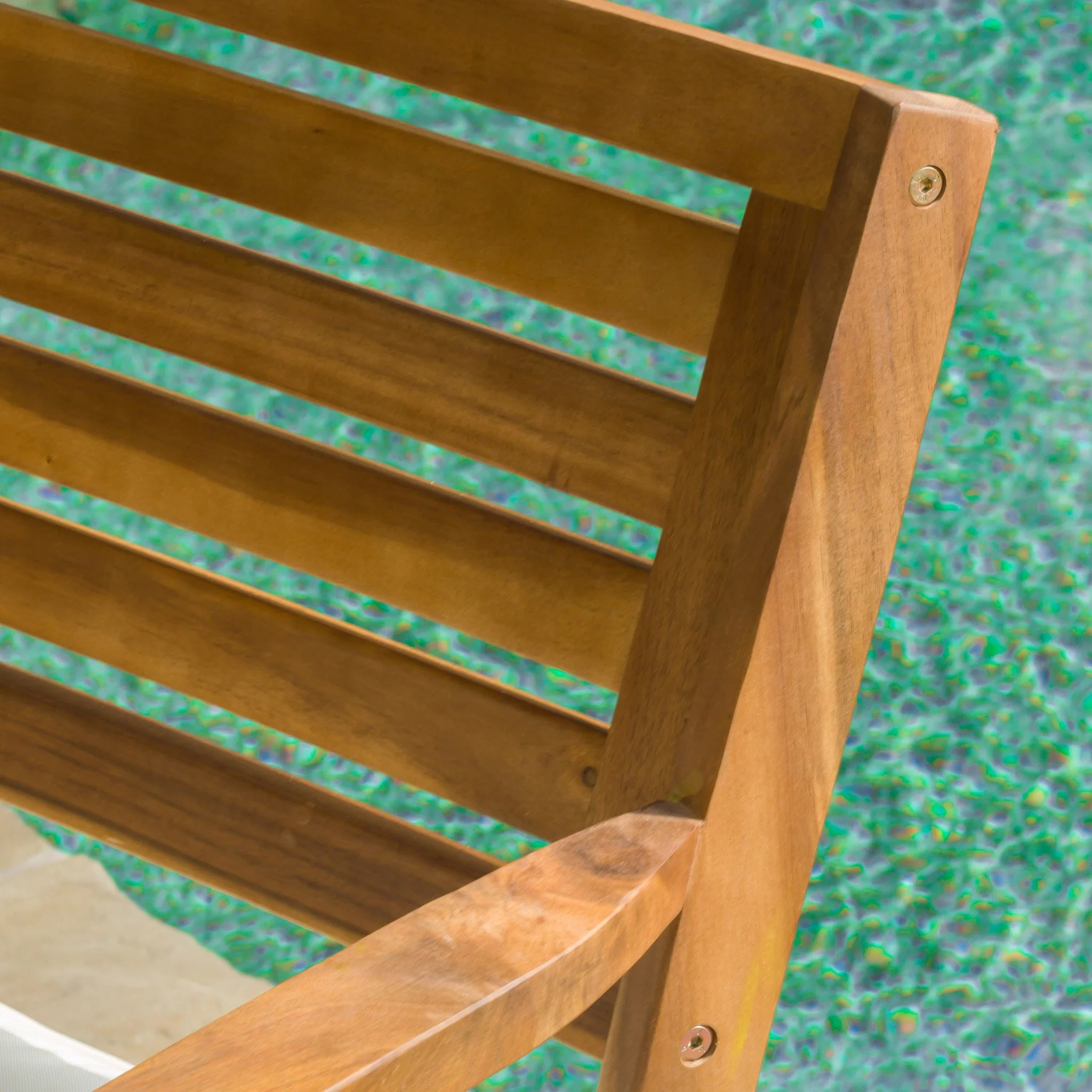Coastside Outdoor Transitional 7-Piece Teak Acacia Wood Dining Set with Cushions - furnishings