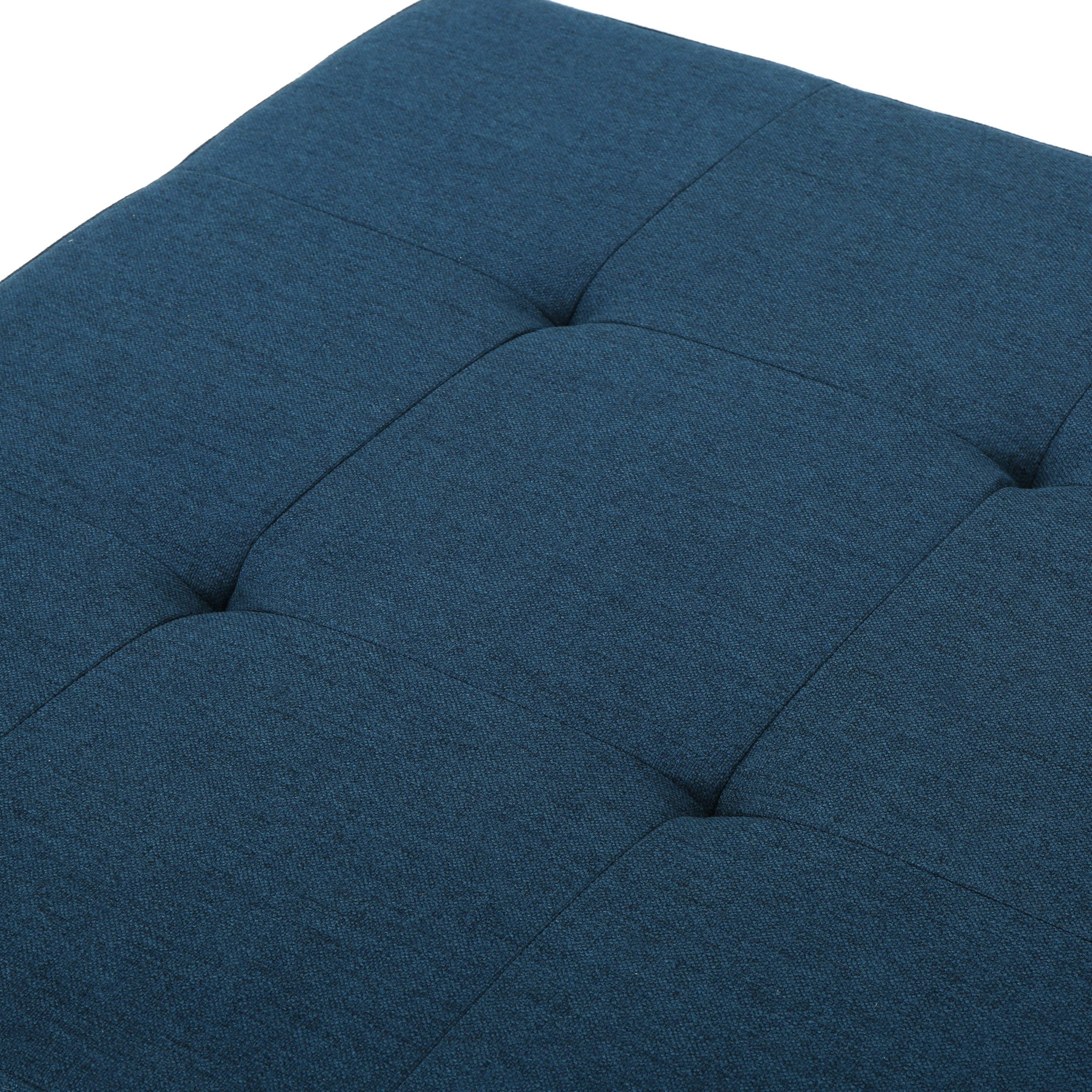 Channing Square Tufted Fabric Storage Ottoman Coffee Table With Casters - furnishings