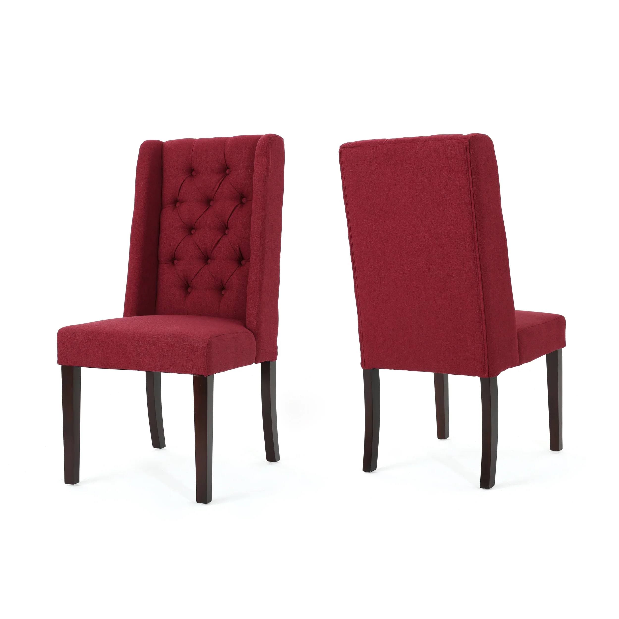 Billings Tufted Fabric High Back Dining Chairs (Set of 2) - furnishings