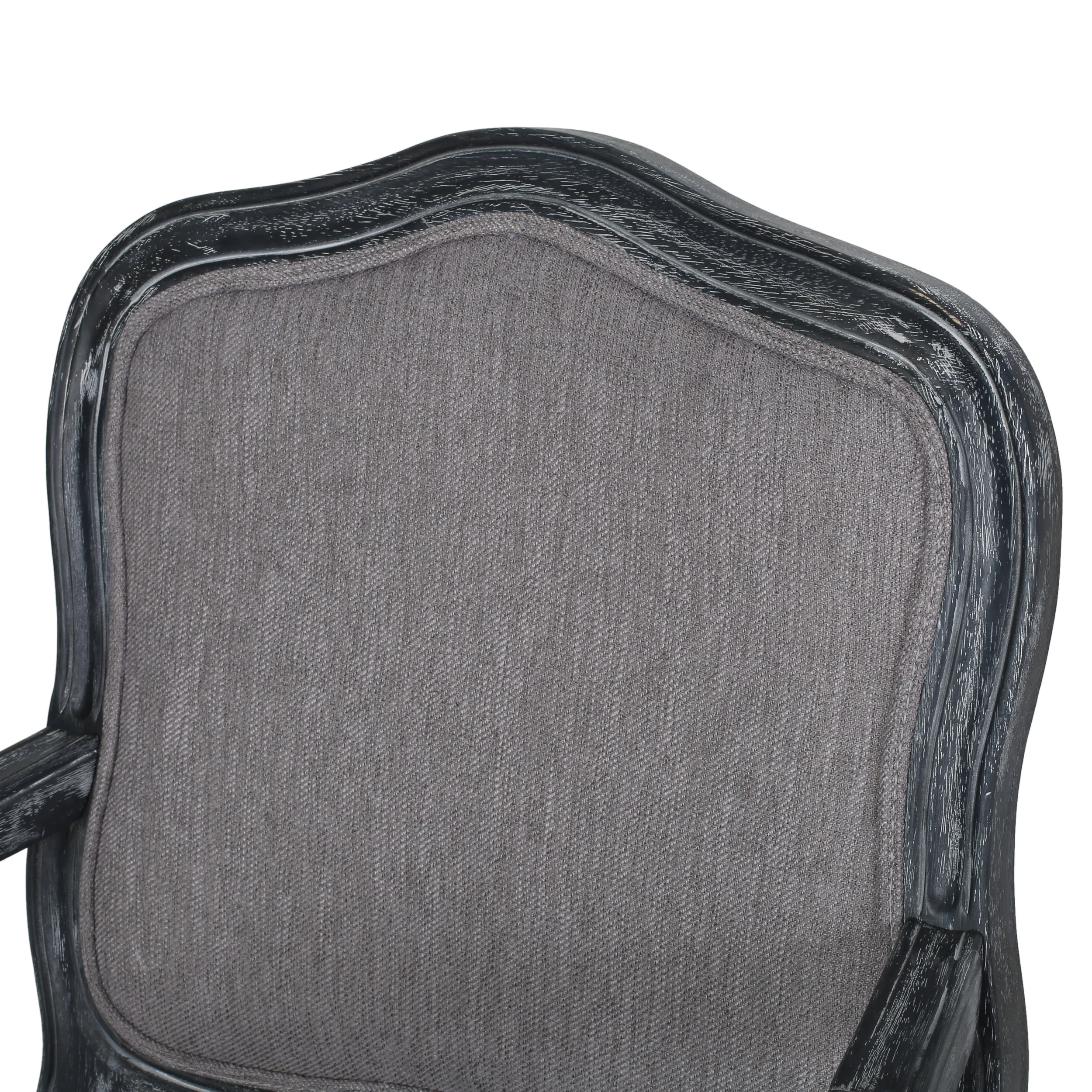 Absaroka French Country Fabric Upholstered Wood 5 Piece Circular Dining Set - furnishings