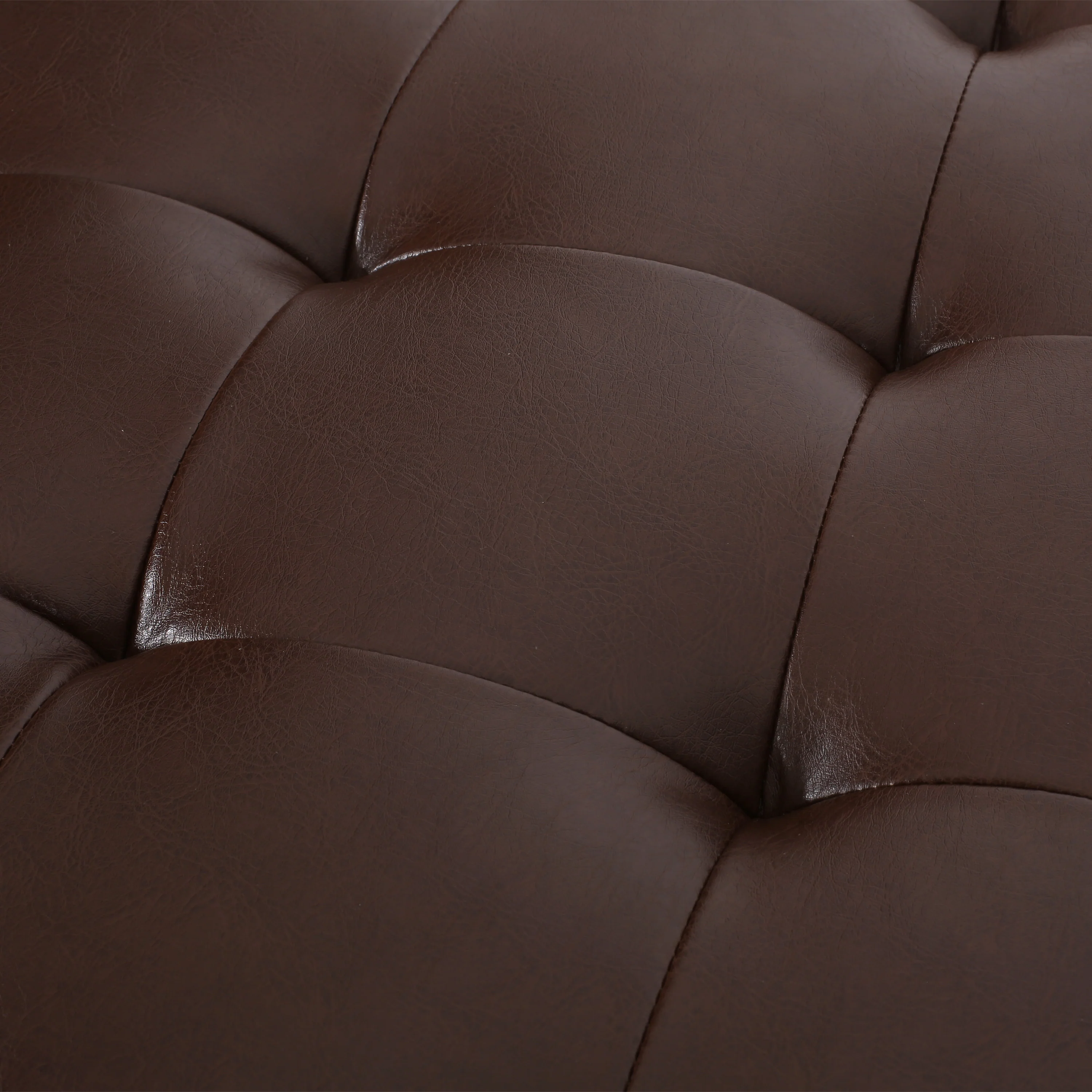 Elkjer Mid Century Modern Faux Leather Tufted Chaise Lounge with Bolster Pillow - furnishings
