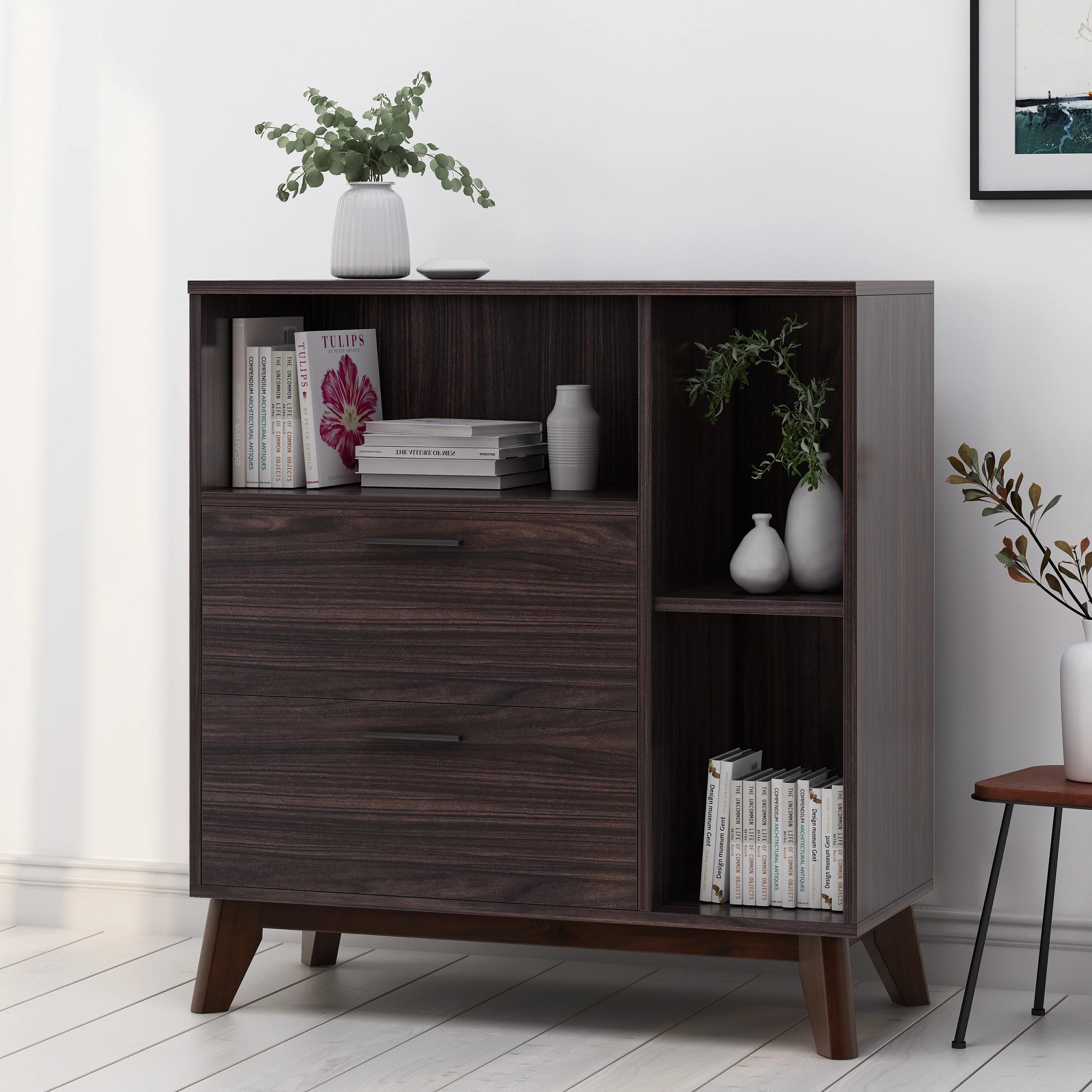 Deschutes Mid-Century Modern 2 Drawer Cabinet - furnishings