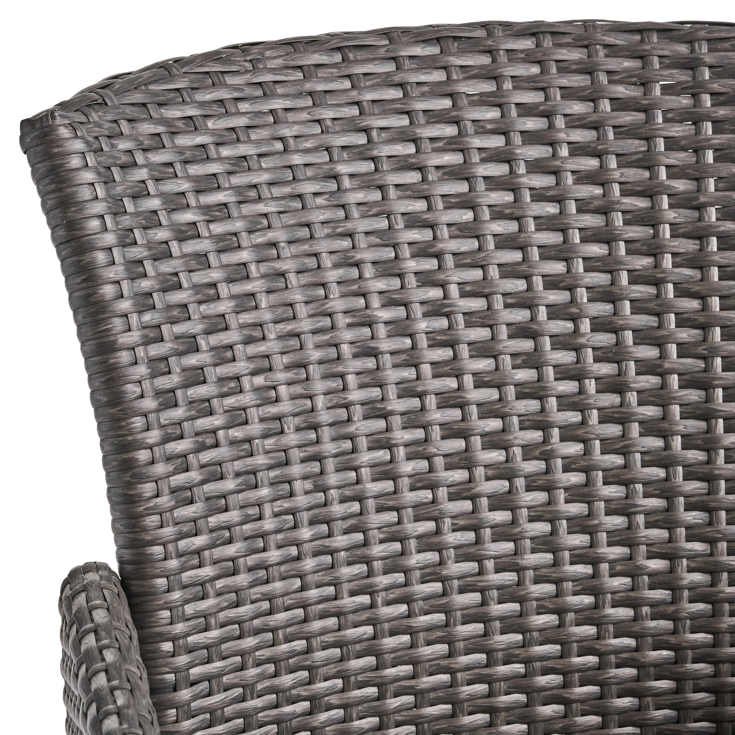 Hans Outdoor 5 Piece Wicker Dining Set, Grey - furnishings