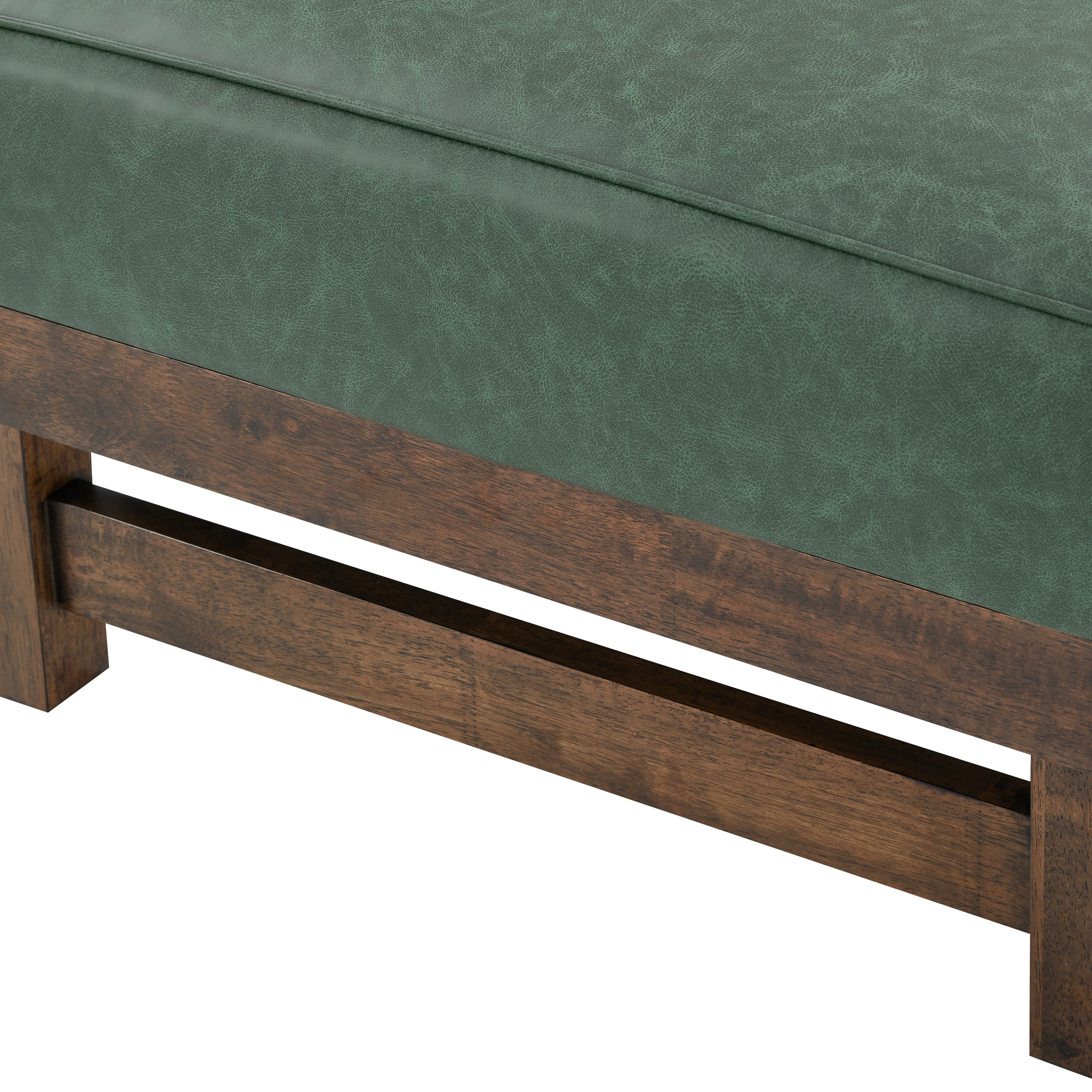 Temzyl temzyl Modern PU Cocktail Ottoman with Wood Frame - furnishings