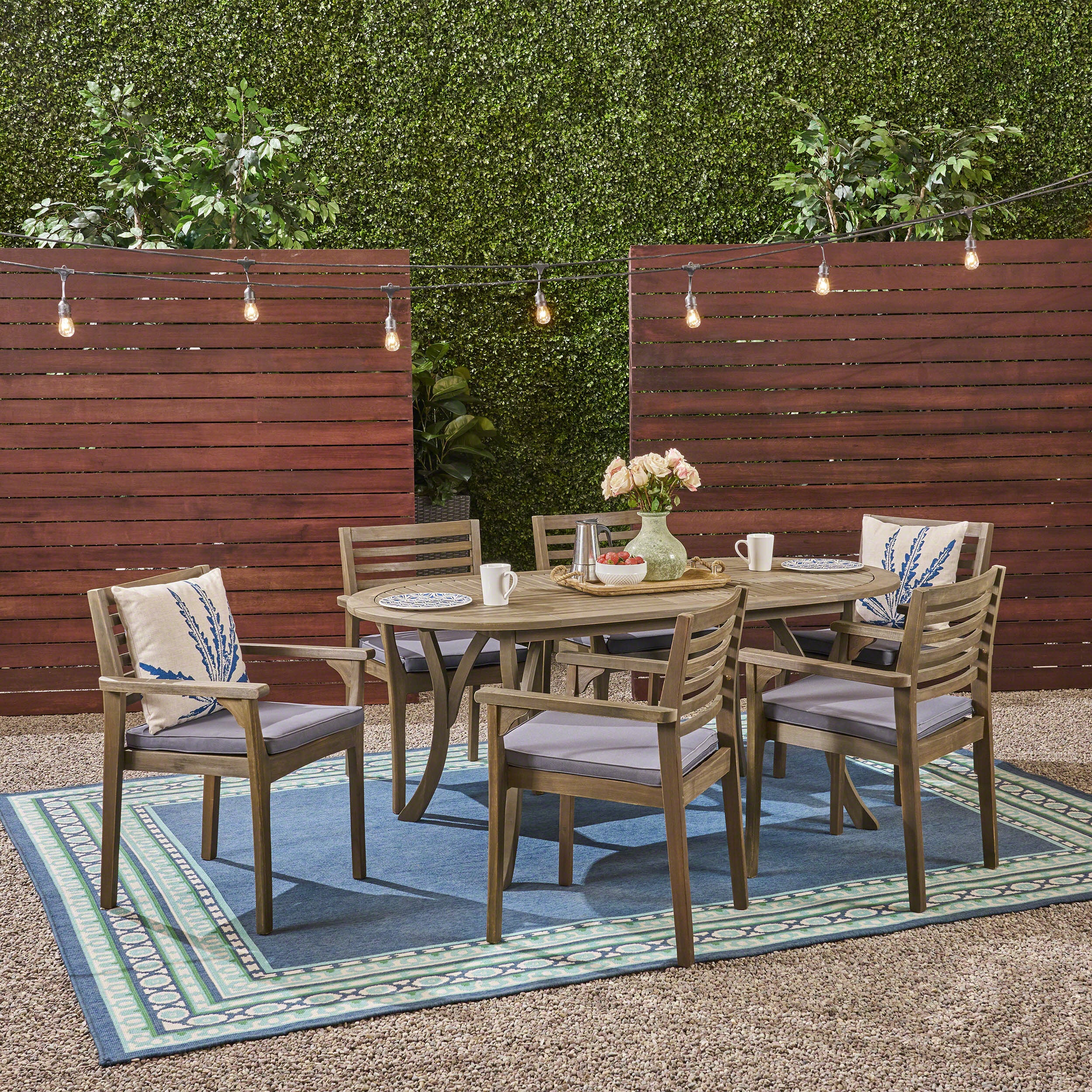 Audrey 6-Seater Outdoor Dining Set - furnishings