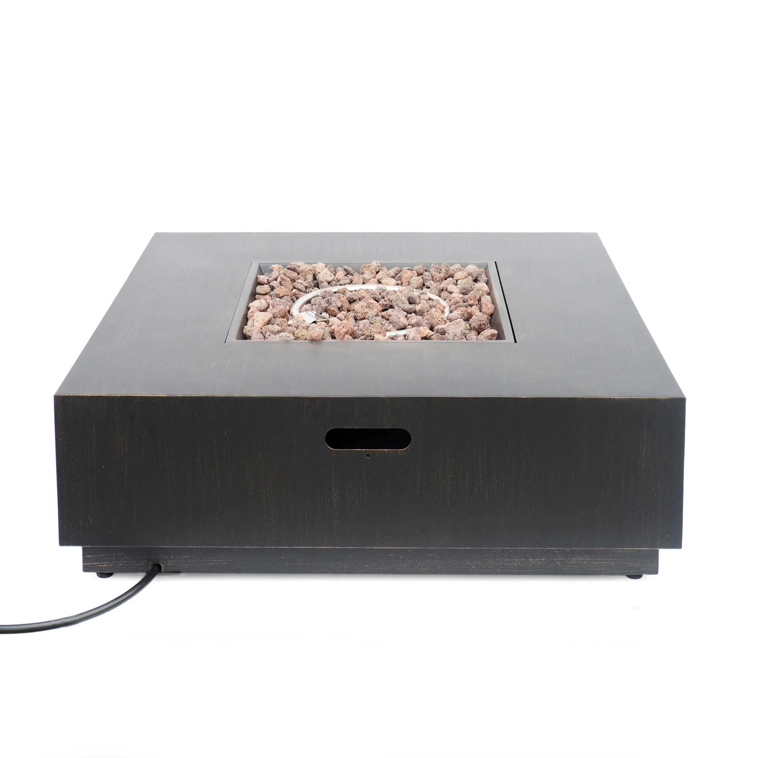 Jasmine Outdoor 40-Inch Square Fire Pit with Tank Holder - furnishings