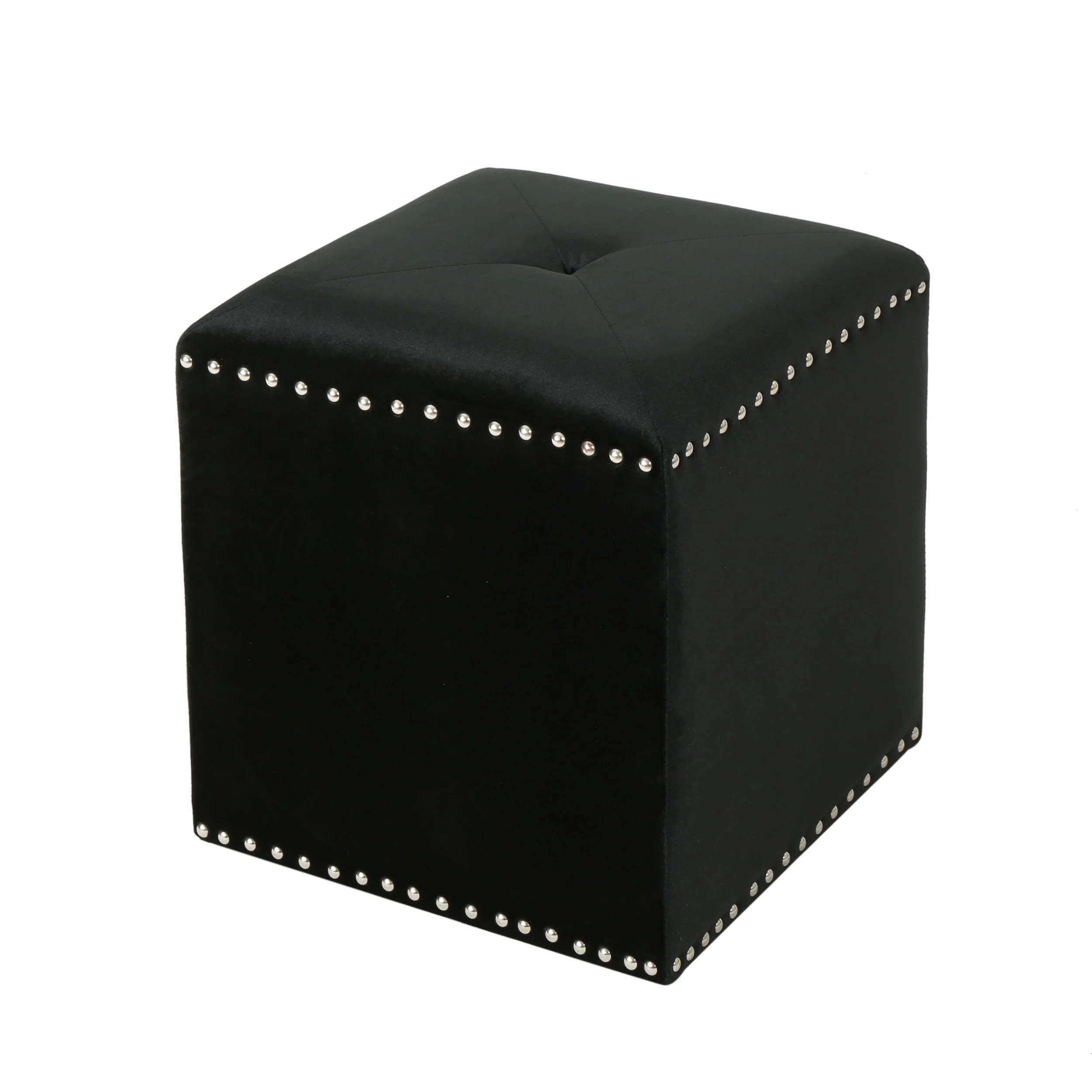 Liberty Glam Velvet Ottoman - furnishings