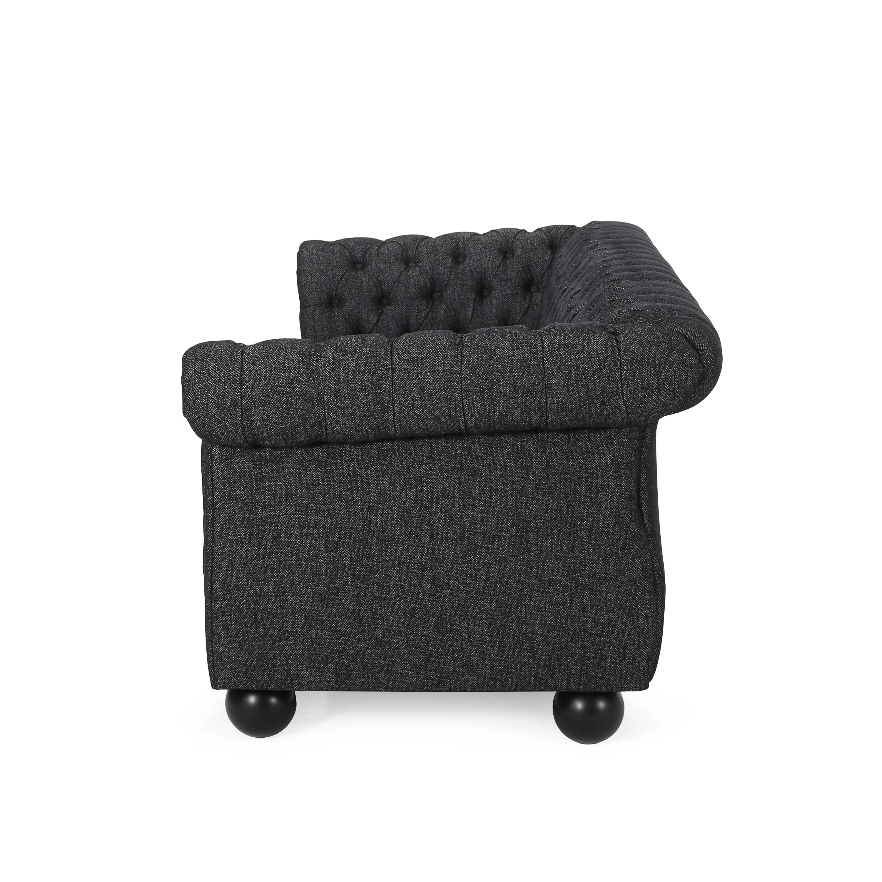Nystrom Chesterfield Fabric Tufted 3 Seater Sofa - furnishings
