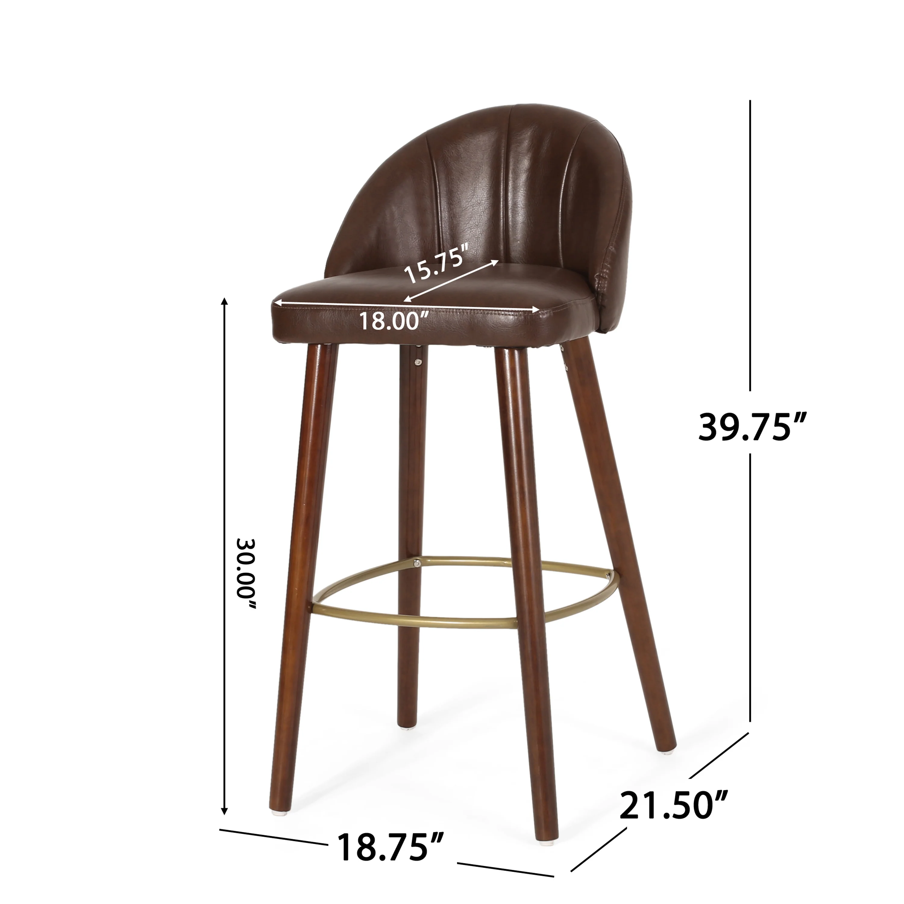 Lewiston Contemporary Channel Stitch Barstools, Set of 2 - furnishings