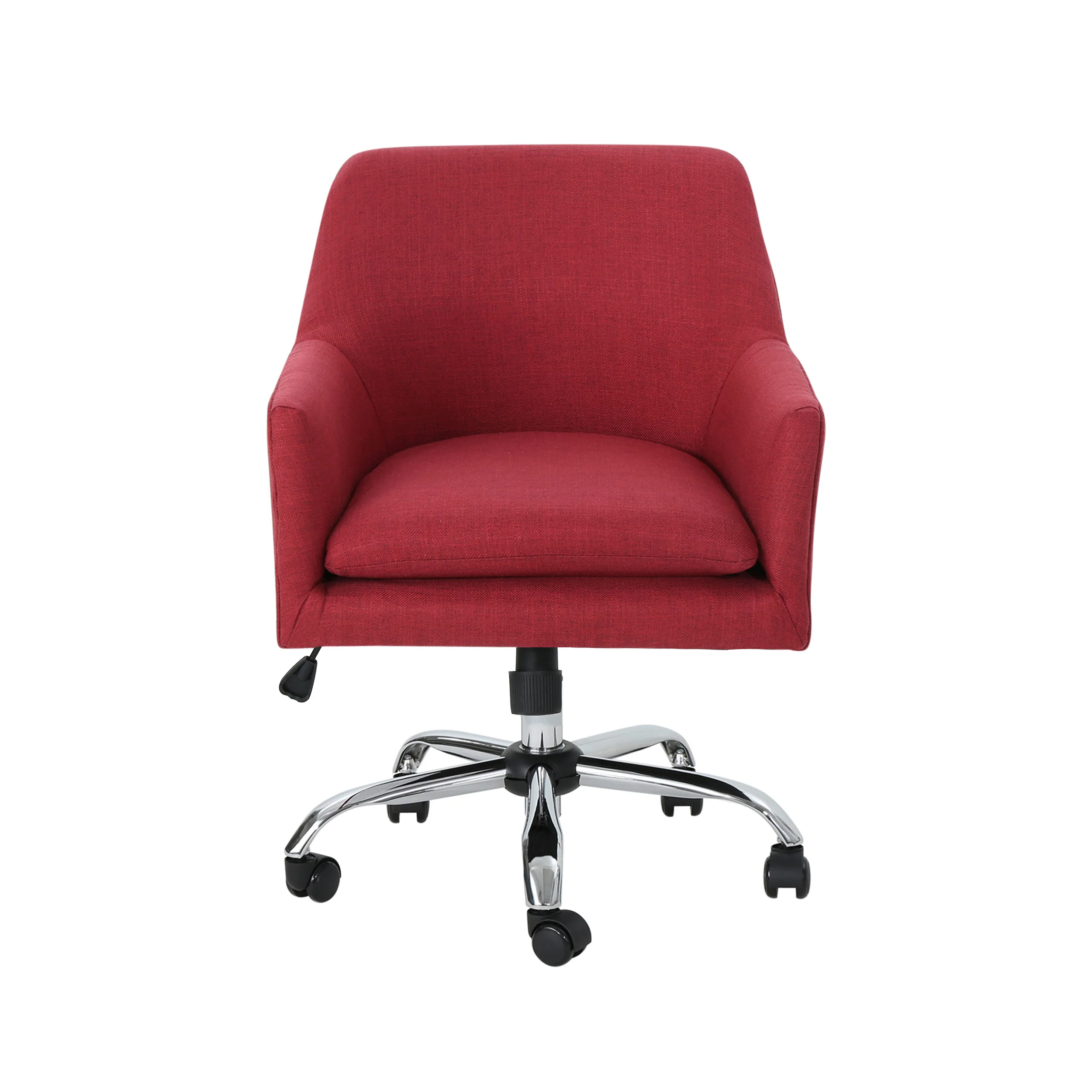 Morgan Mid Century Modern Fabric Home Office Chair with Chrome Base - furnishings