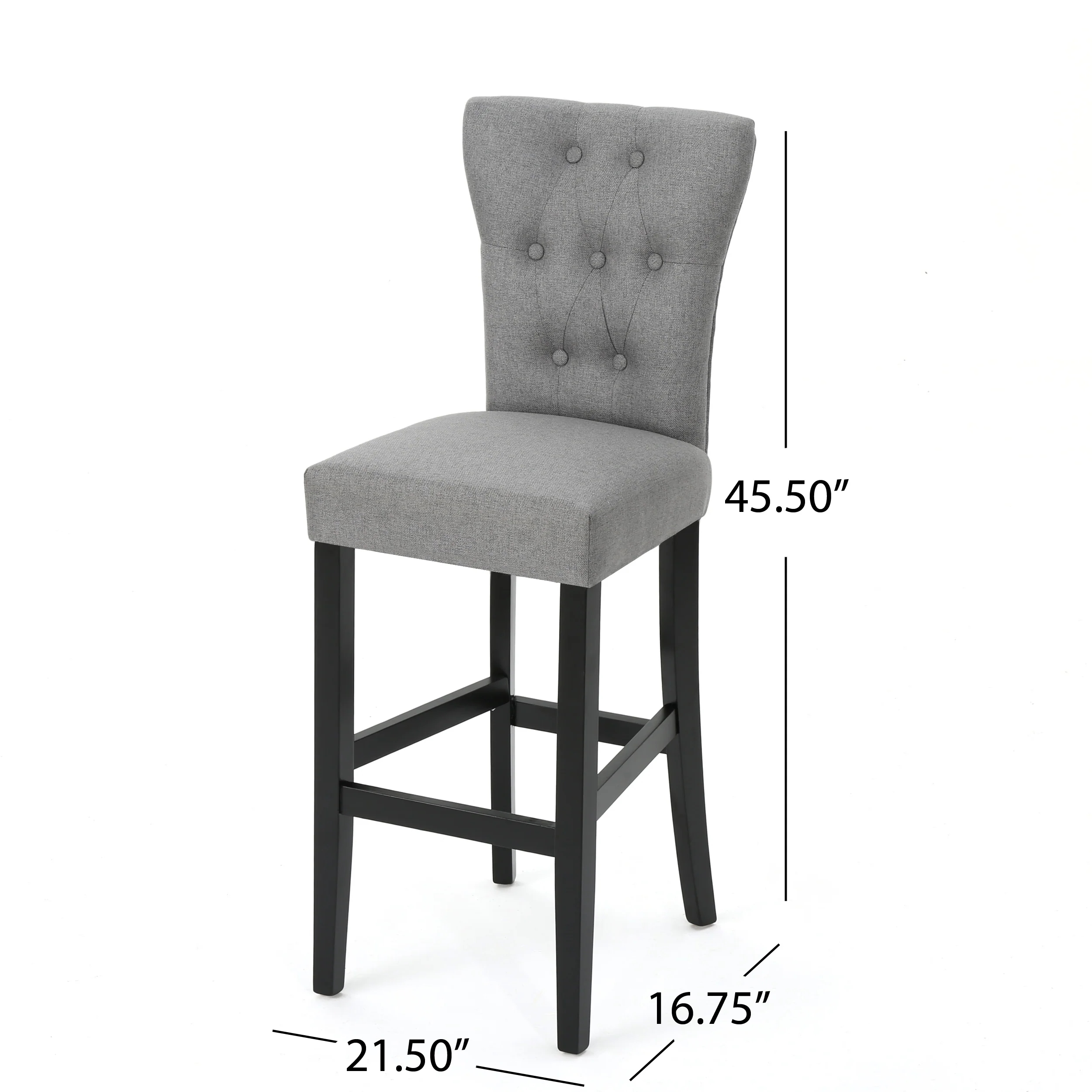 Padma 30-Inch Tufted Back Fabric Barstools (Set of 2) - furnishings