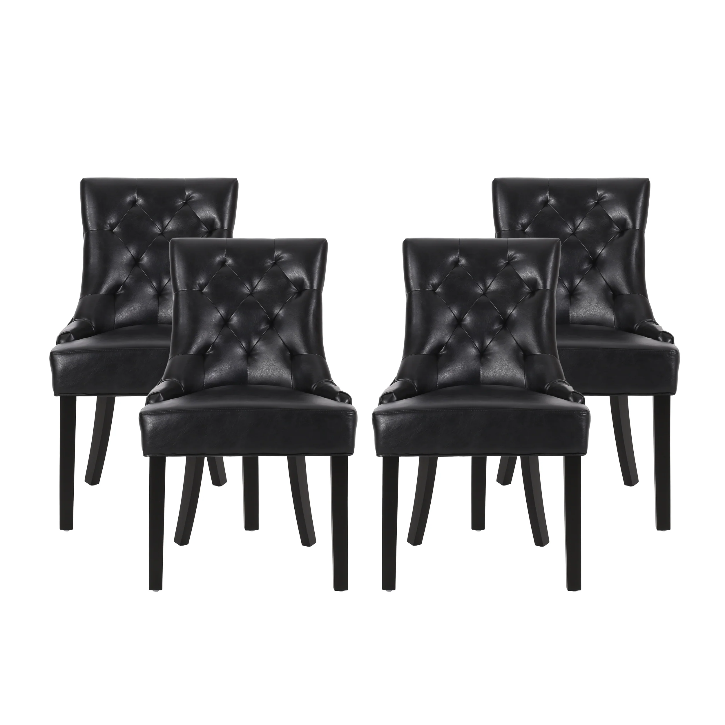 Maggie Contemporary Tufted Dining Chairs, Set of 4 - furnishings