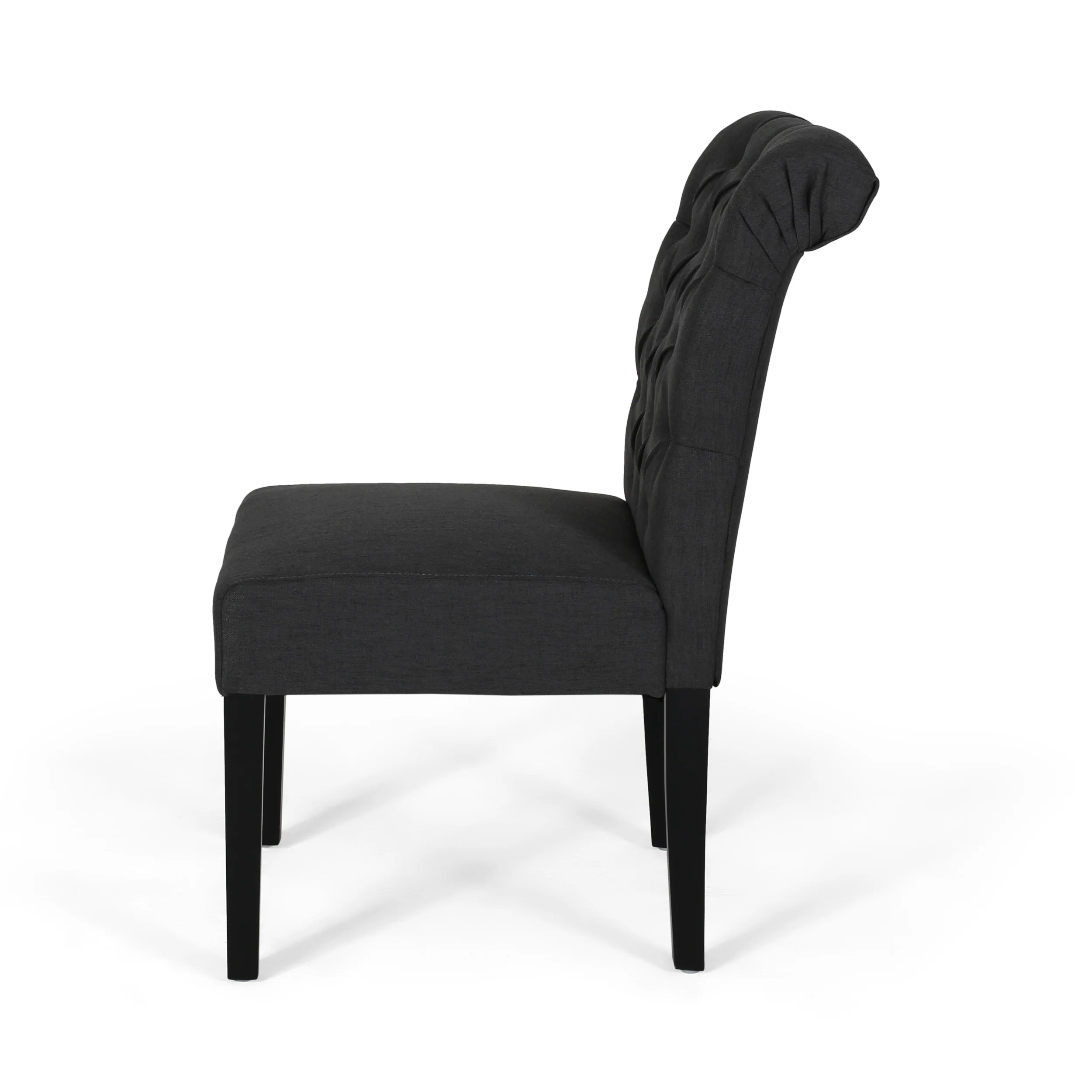 Emerson Contemporary Tufted Rolltop Dining Chairs - furnishings