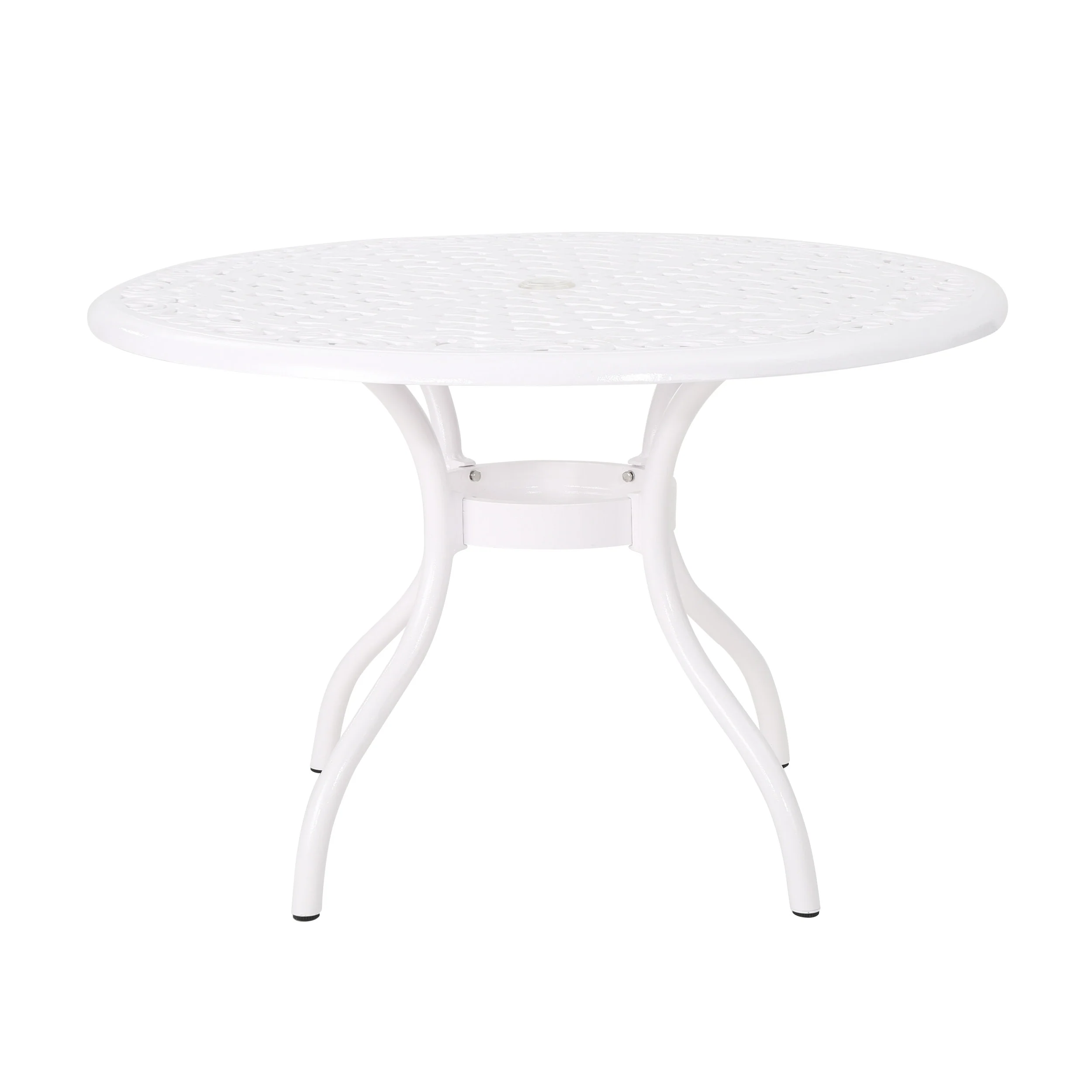 Vlada Outdoor 5 Piece Cast Aluminum Round Dining Set - furnishings