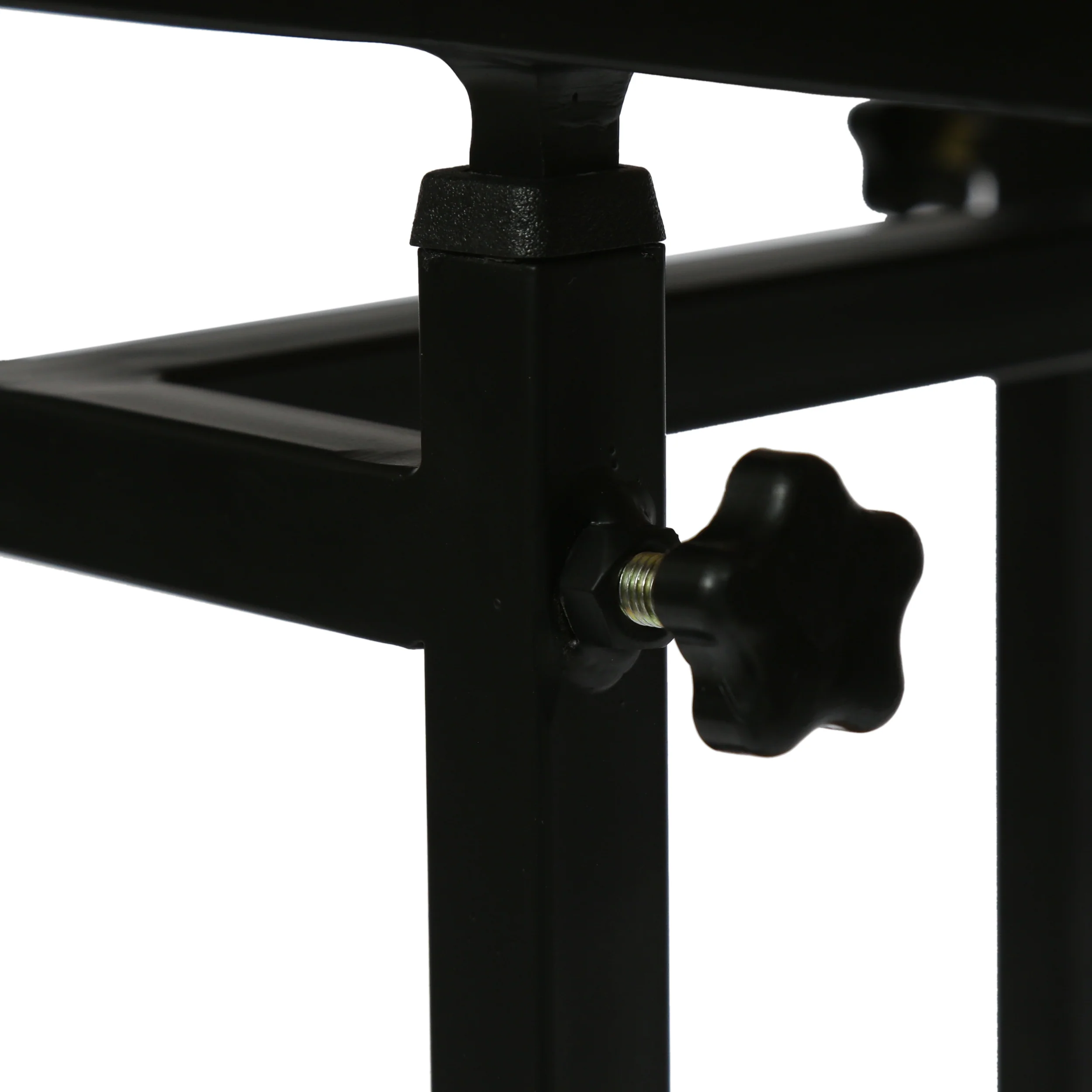 Vinton Modern Industrial Handcrafted Wooden Multi-Purpose Adjustable Height C-Shaped Side Table, Natural and Black - furnishings