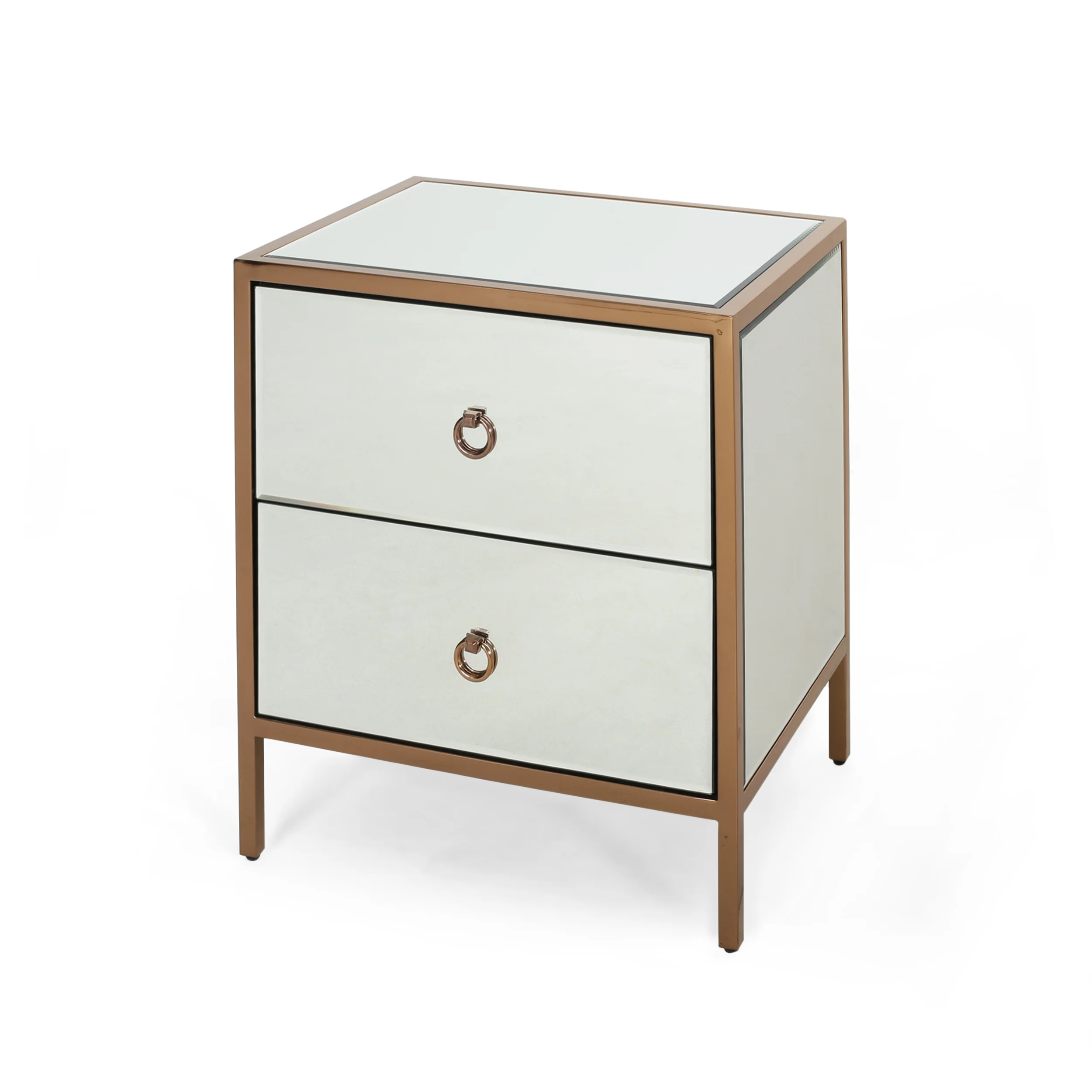 Renee Glam Mirrored 2 Drawer Cabinet - furnishings