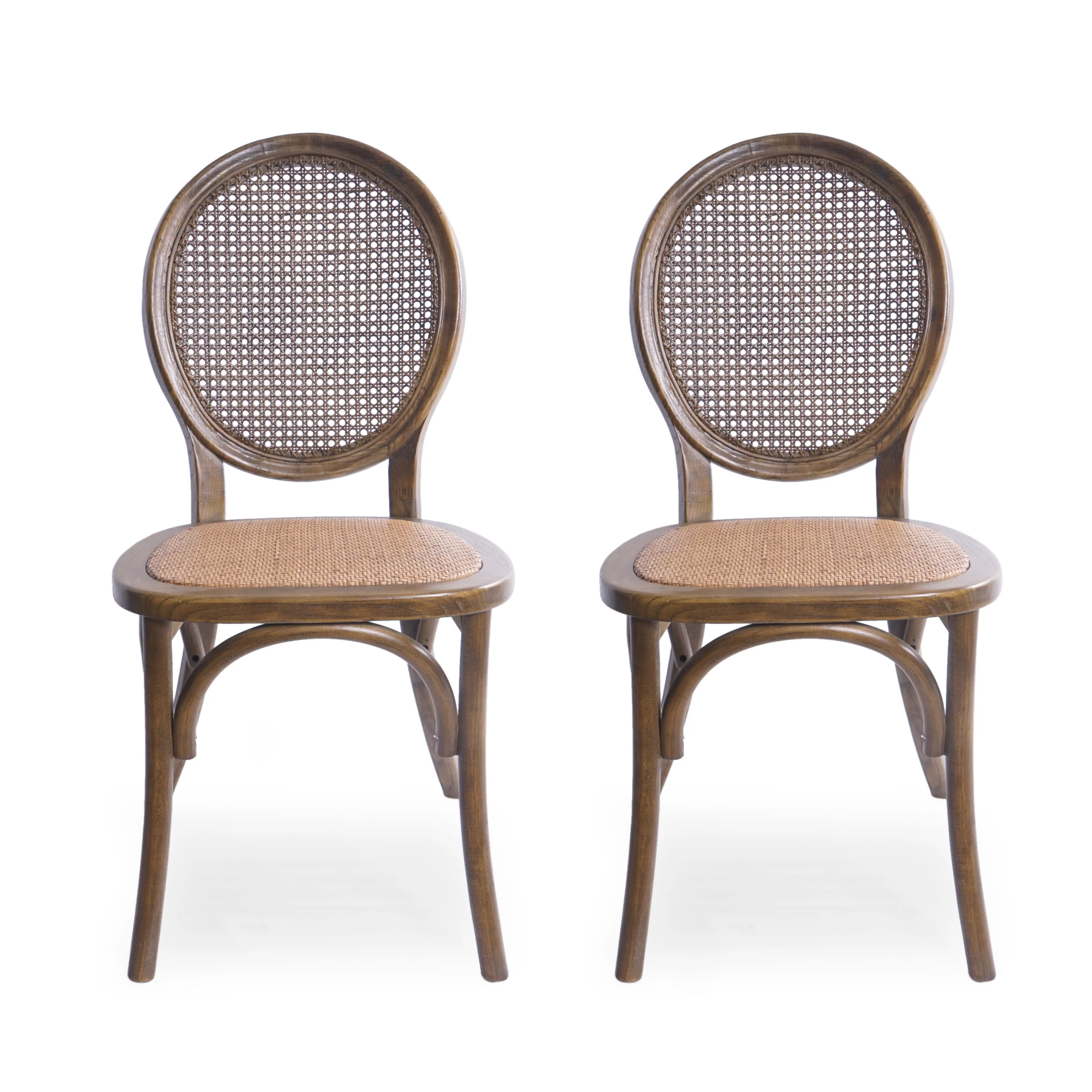 Denni Wooden Cane Back Dining Chair (Set of 2) - furnishings