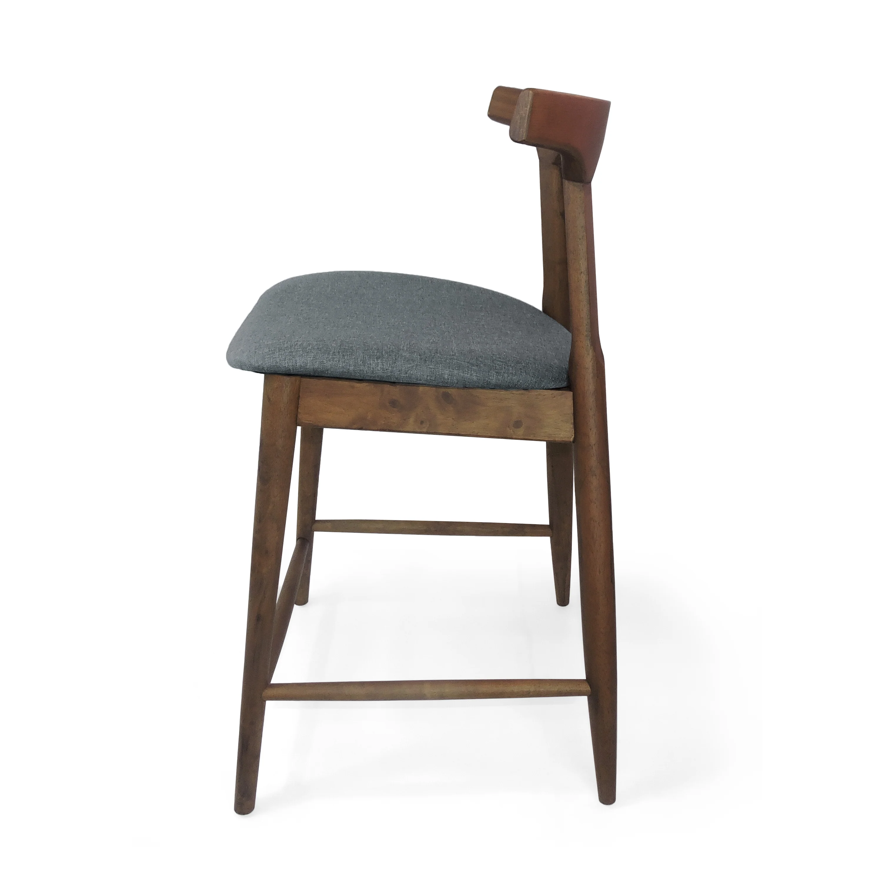 Annett Mid Century Modern Fabric Upholstered Wood 24.5 Inch Counter Stools (Set of 2) - furnishings