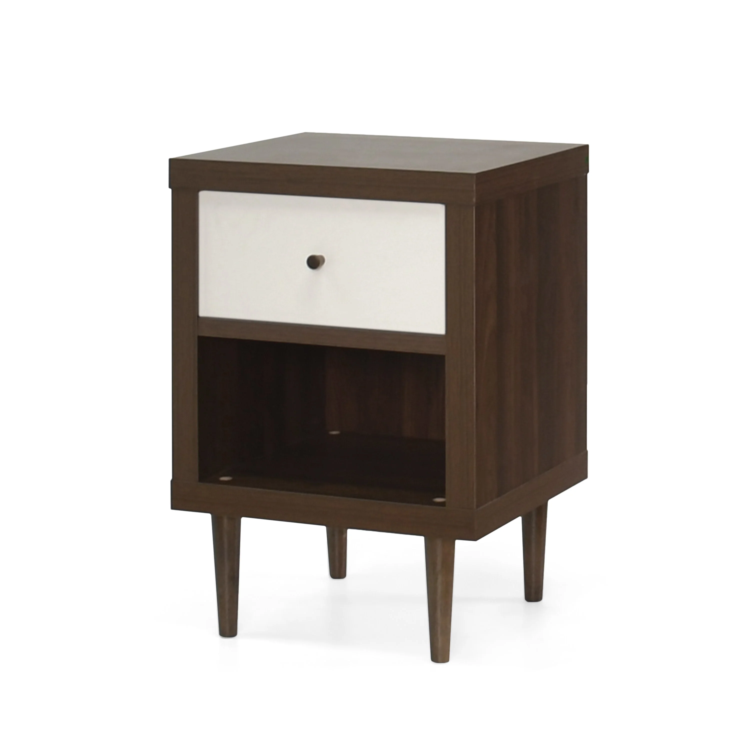 Farhart Faux Wood Single Drawer Nightstand - furnishings