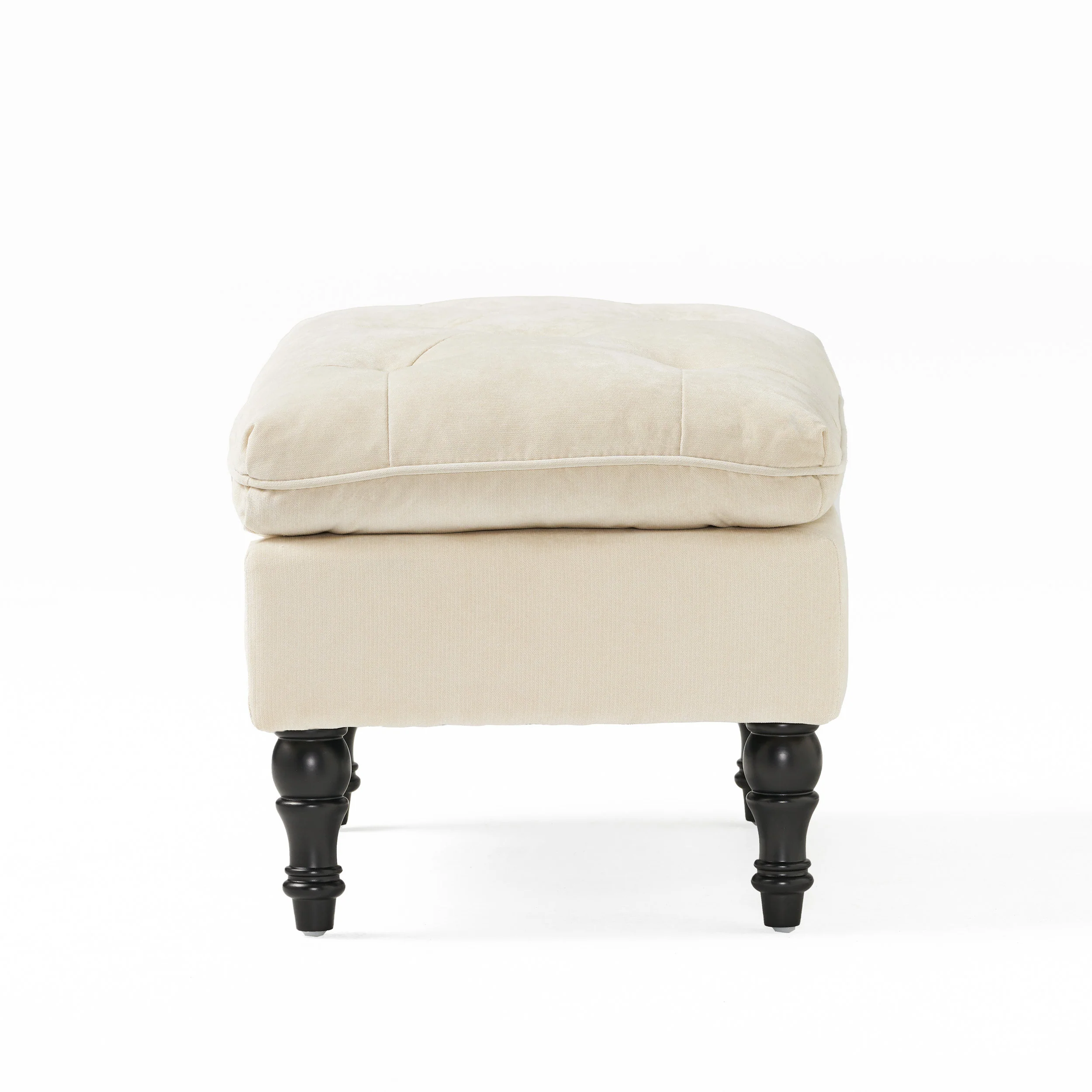 Cordoba Button Tufted Velvet Ottoman Footstool - furnishings