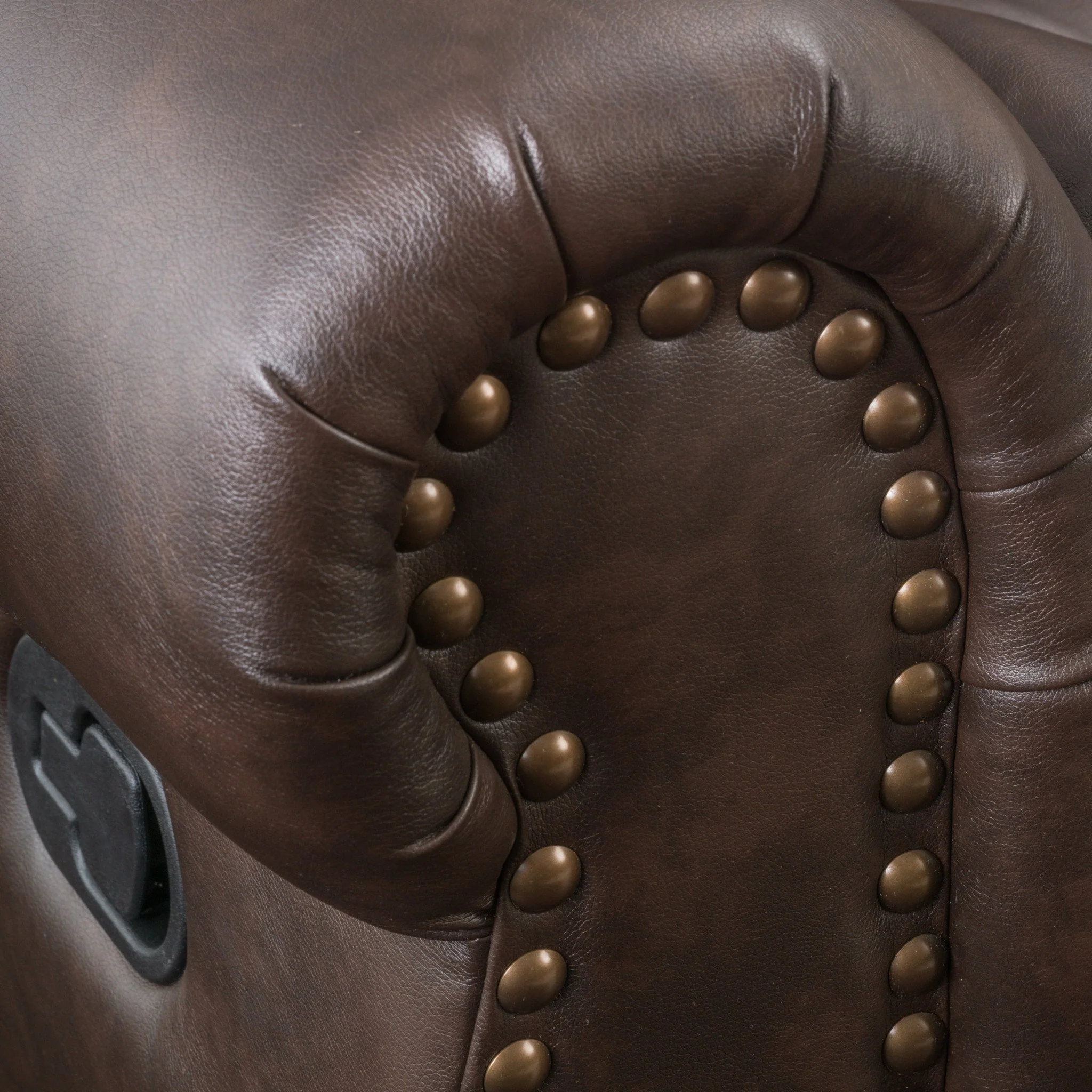 Harbor Brown Leather Glider Recliner Club Chair - furnishings