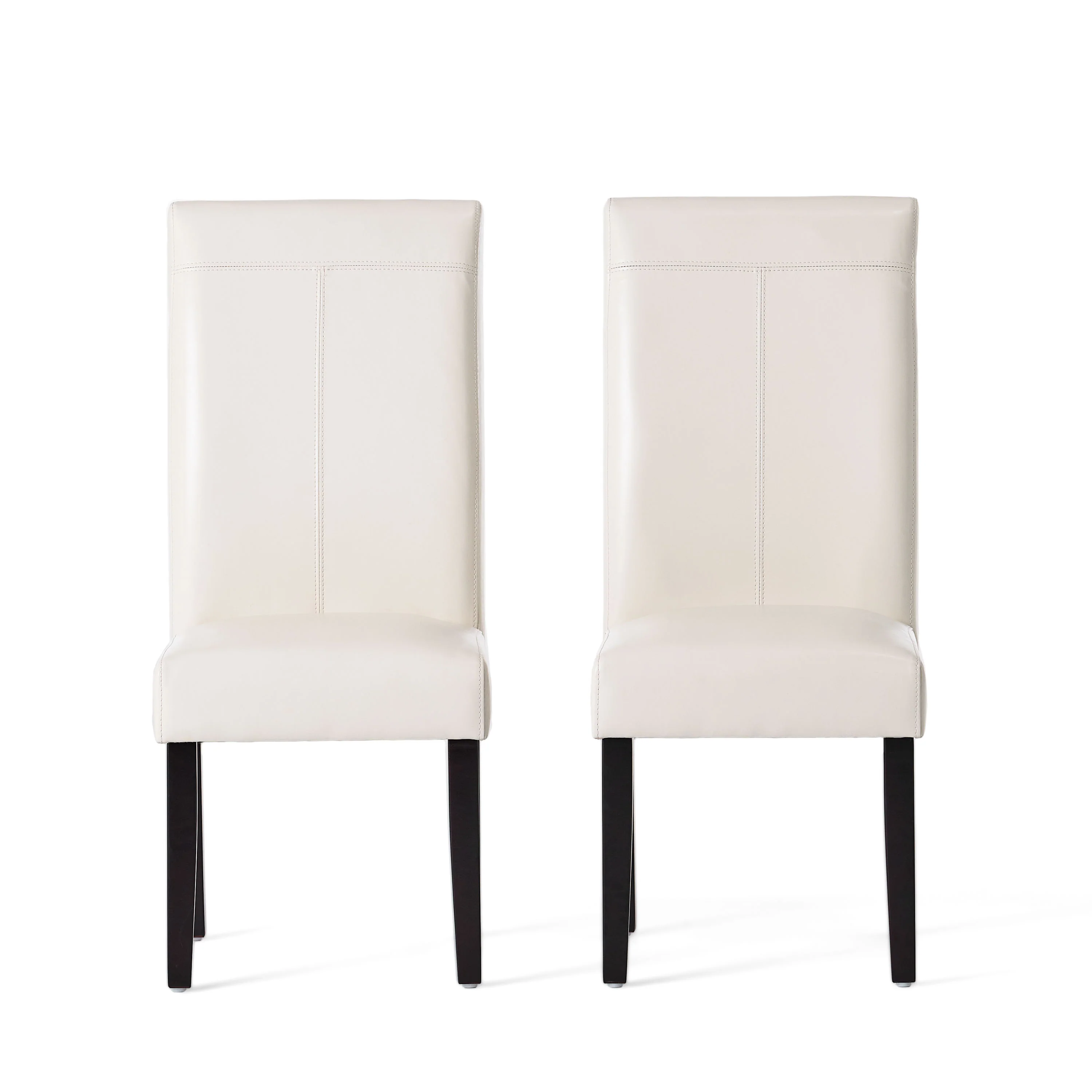 Percival T-Stitch Bonded Leather Dining Chairs (Set of 2) - furnishings