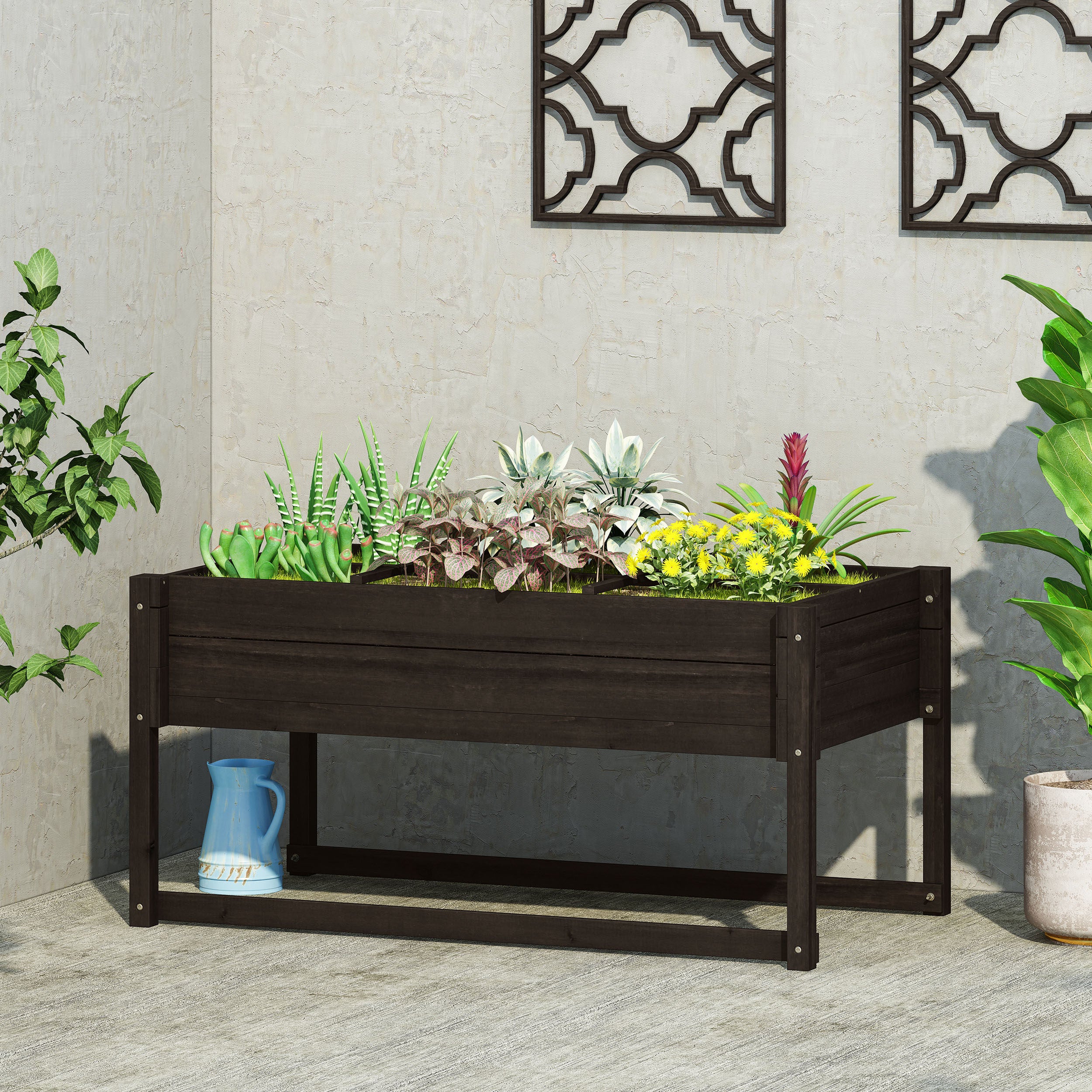 Monarch Outdoor Firwood Plant Trough - furnishings