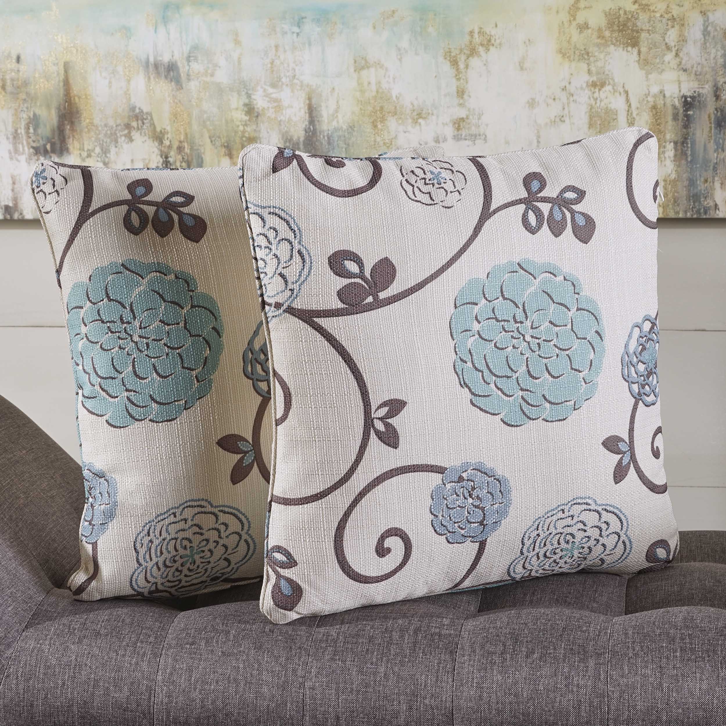 Velvin Modern Fabric Throw Pillows (Set of 2) - furnishings