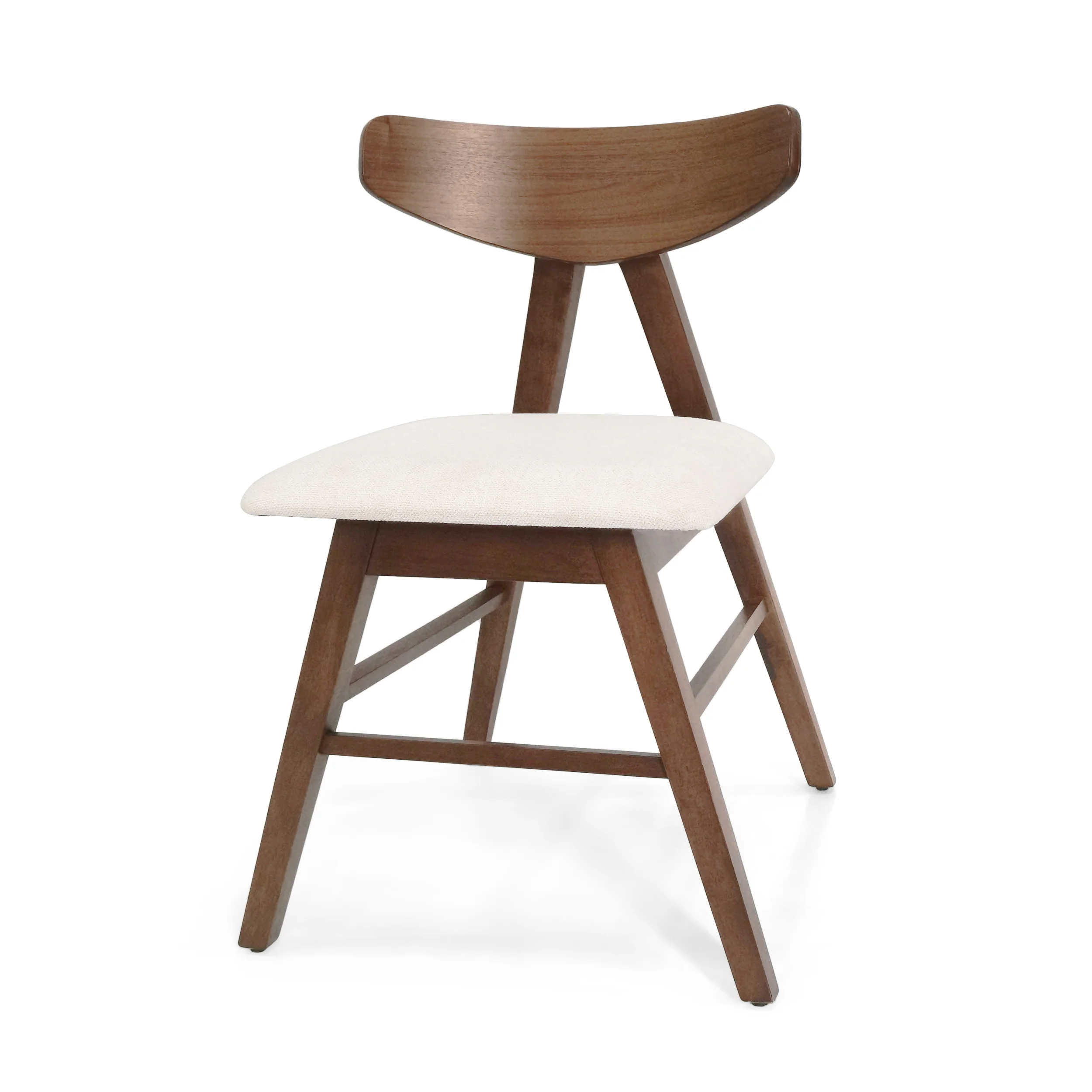 Sunapee Mid Century Modern Fabric Upholstered Wood Dining Chairs, Set of 2 - furnishings