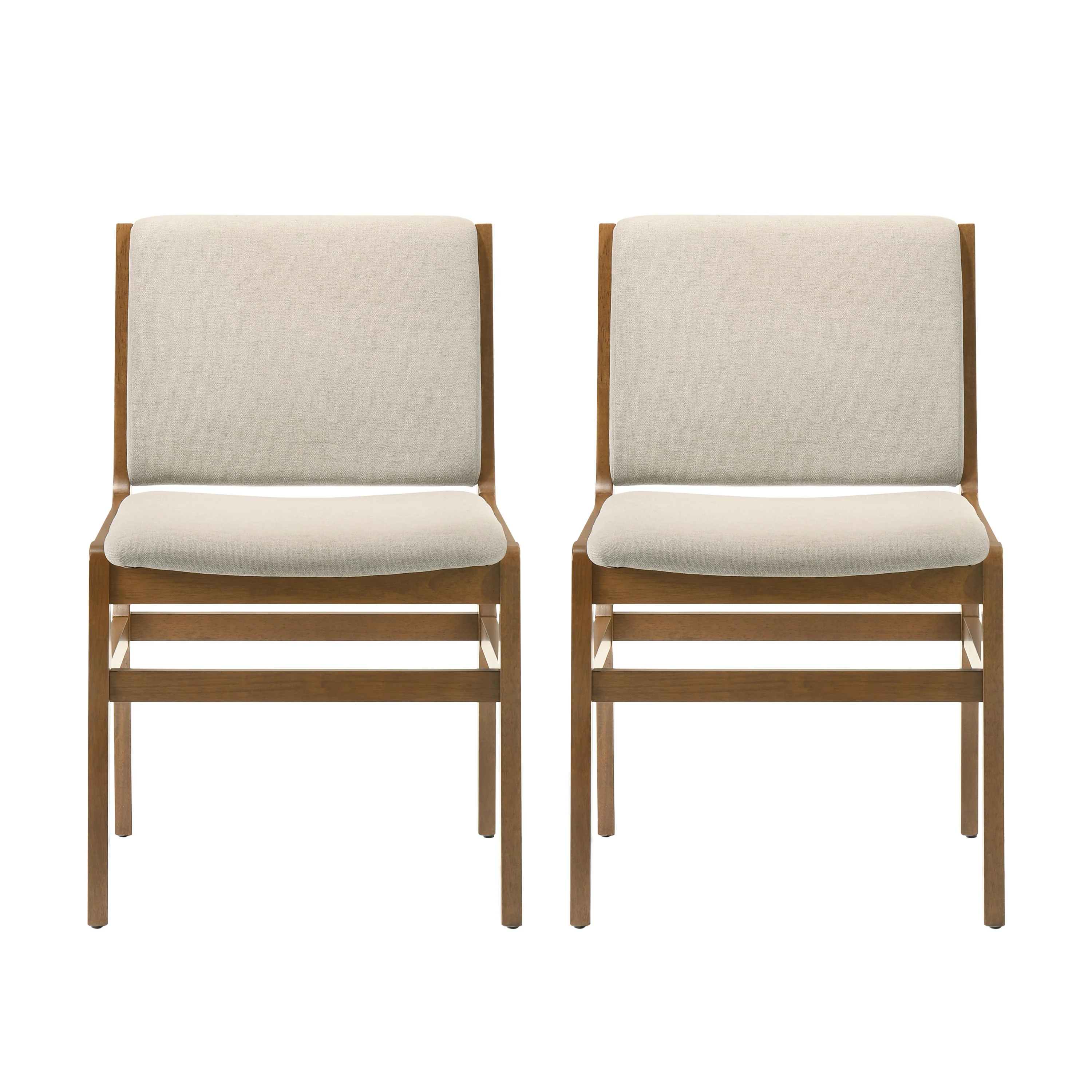 Galtin Contemporary Fabric Upholstered Wood Dining Chairs, Set of 2 - furnishings