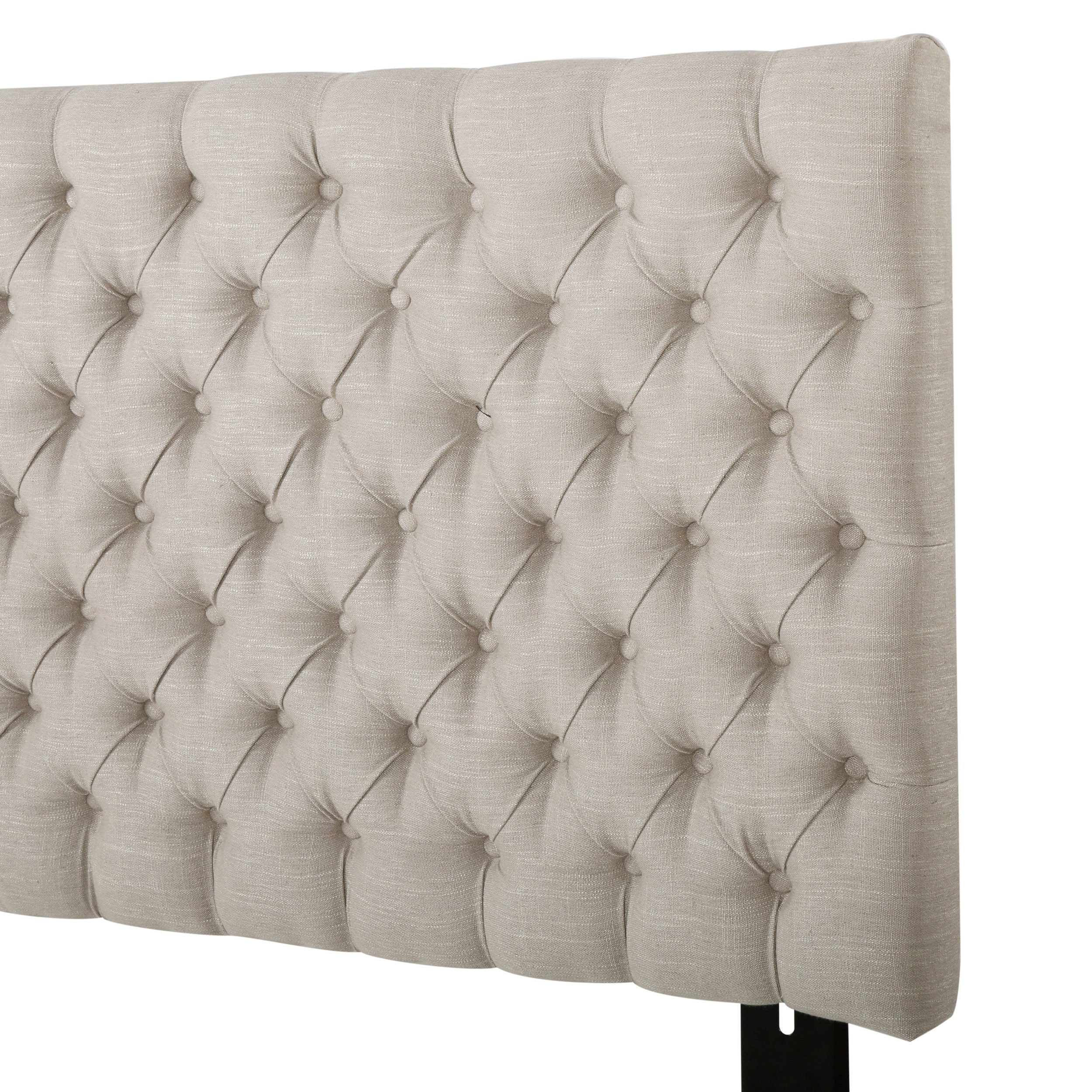 Cannes Adjustable King/ California King Fabric Headboard-Sand - furnishings