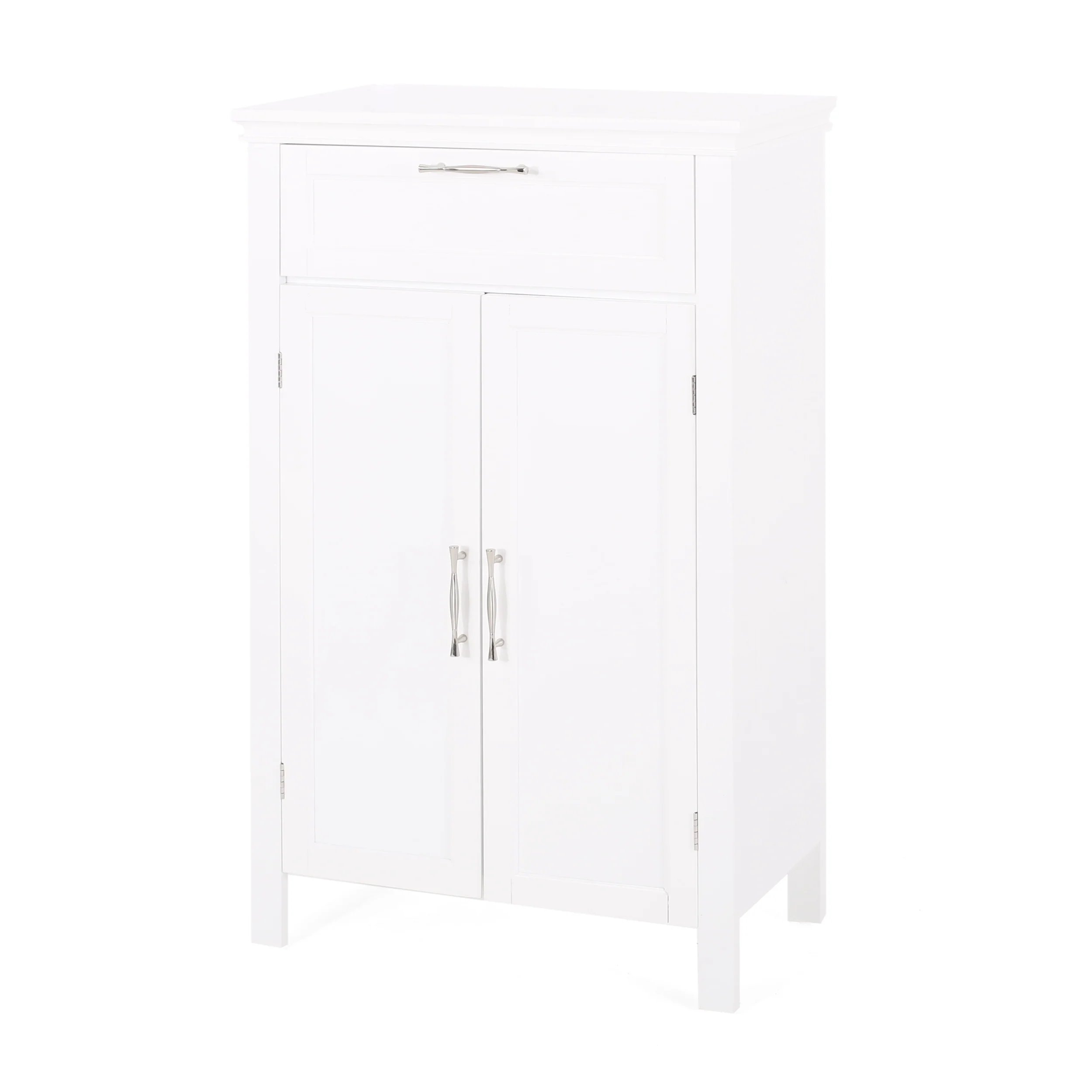 Meader Modern Bathroom 2 Door Floor Storage Cabinet with Drawer - furnishings